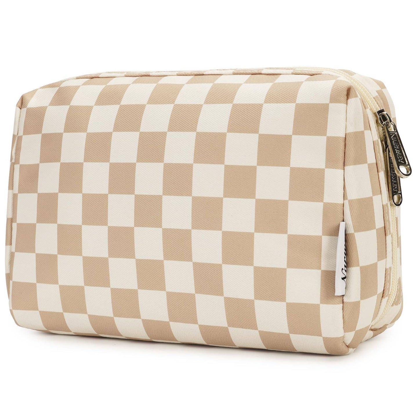 Checkered Makeup Bag Travel Cosmetic Bag Organizer Toiletry