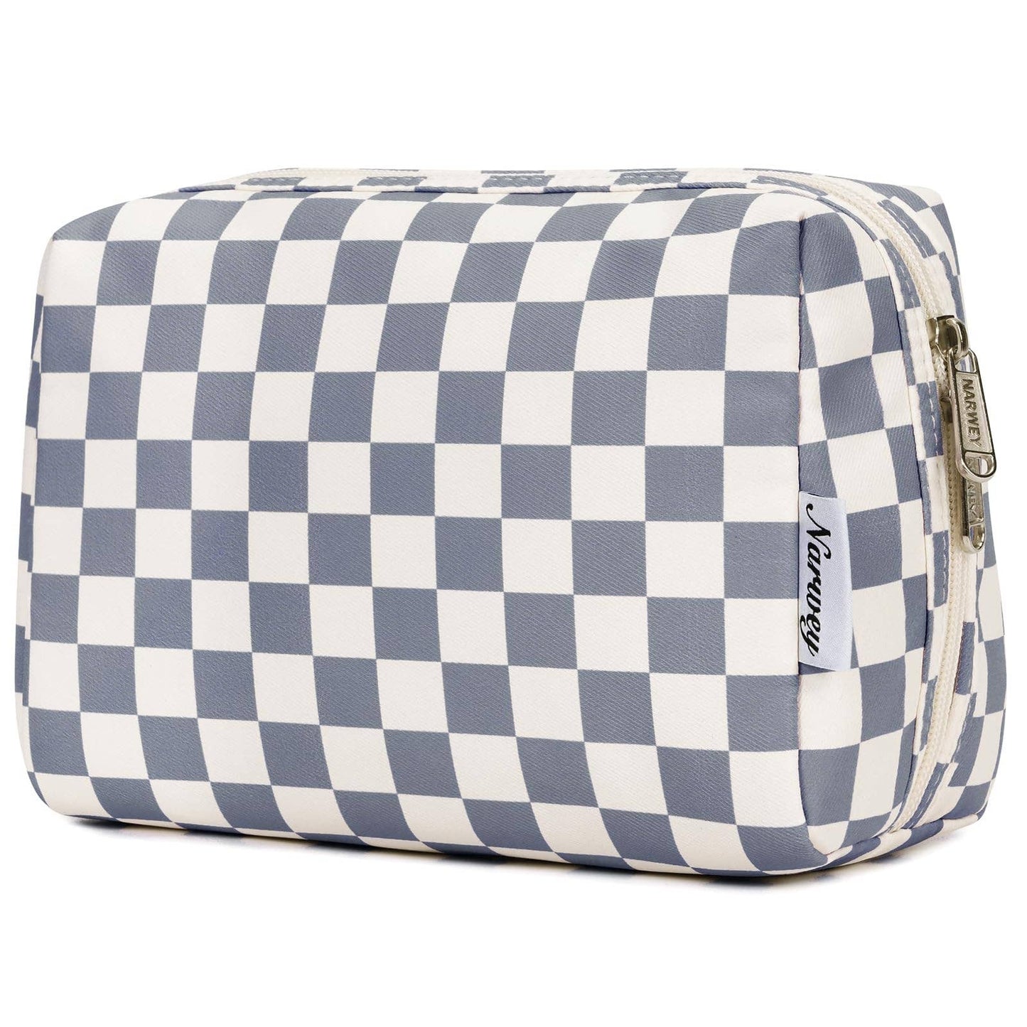 Checkered Makeup Bag Travel Cosmetic Bag Organizer Toiletry