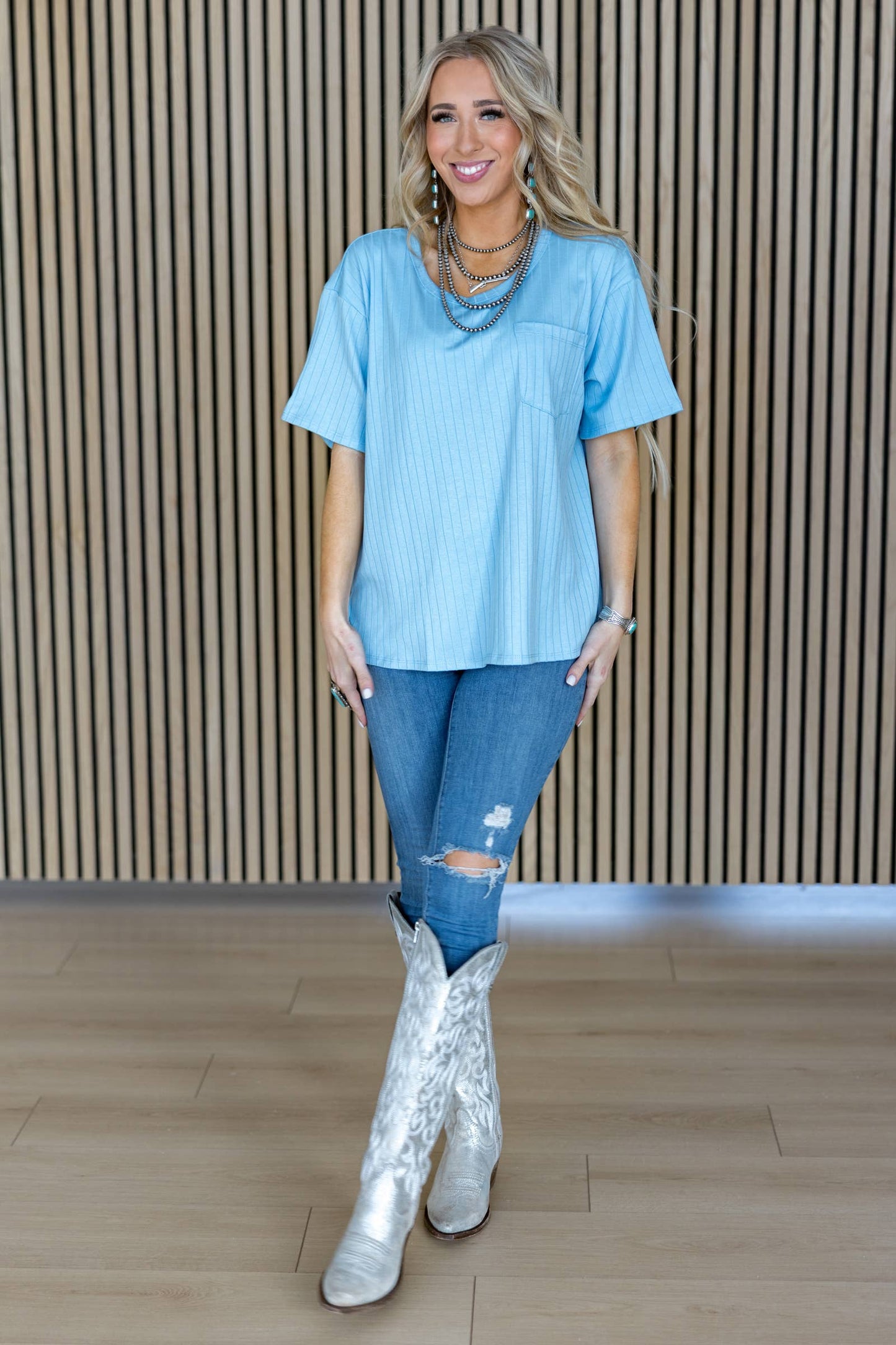 Ribbed Boyfriend Style Oversized Top