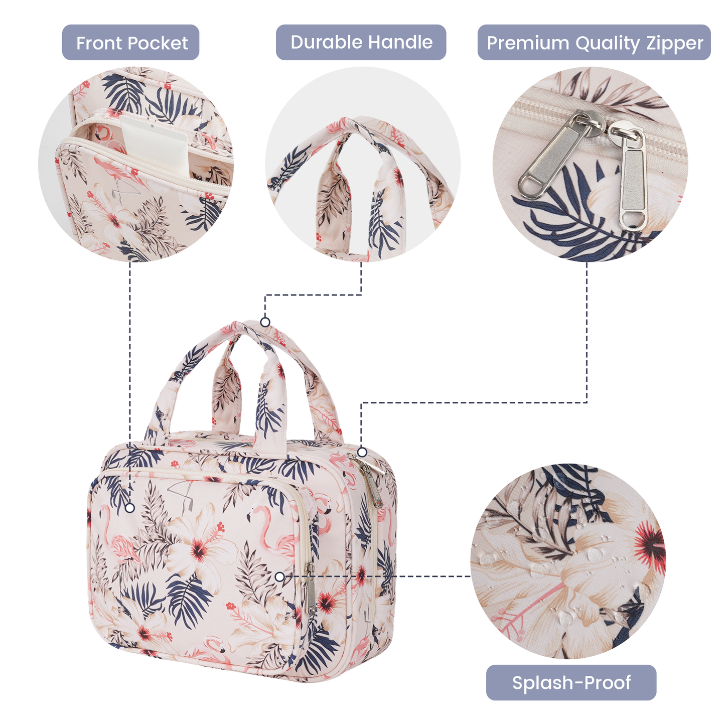 Narwey Hanging Toiletry Bag for Women Travel Makeup Bag