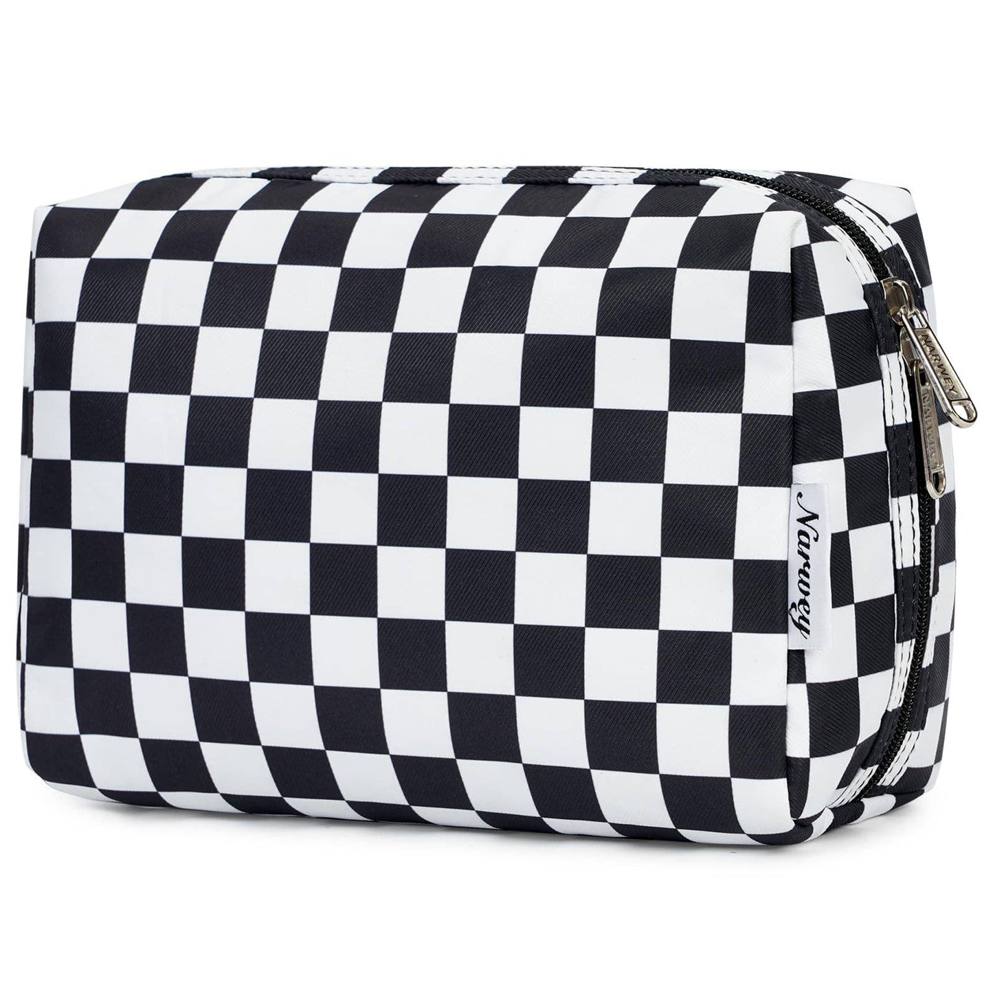 Checkered Makeup Bag Travel Cosmetic Bag Organizer Toiletry