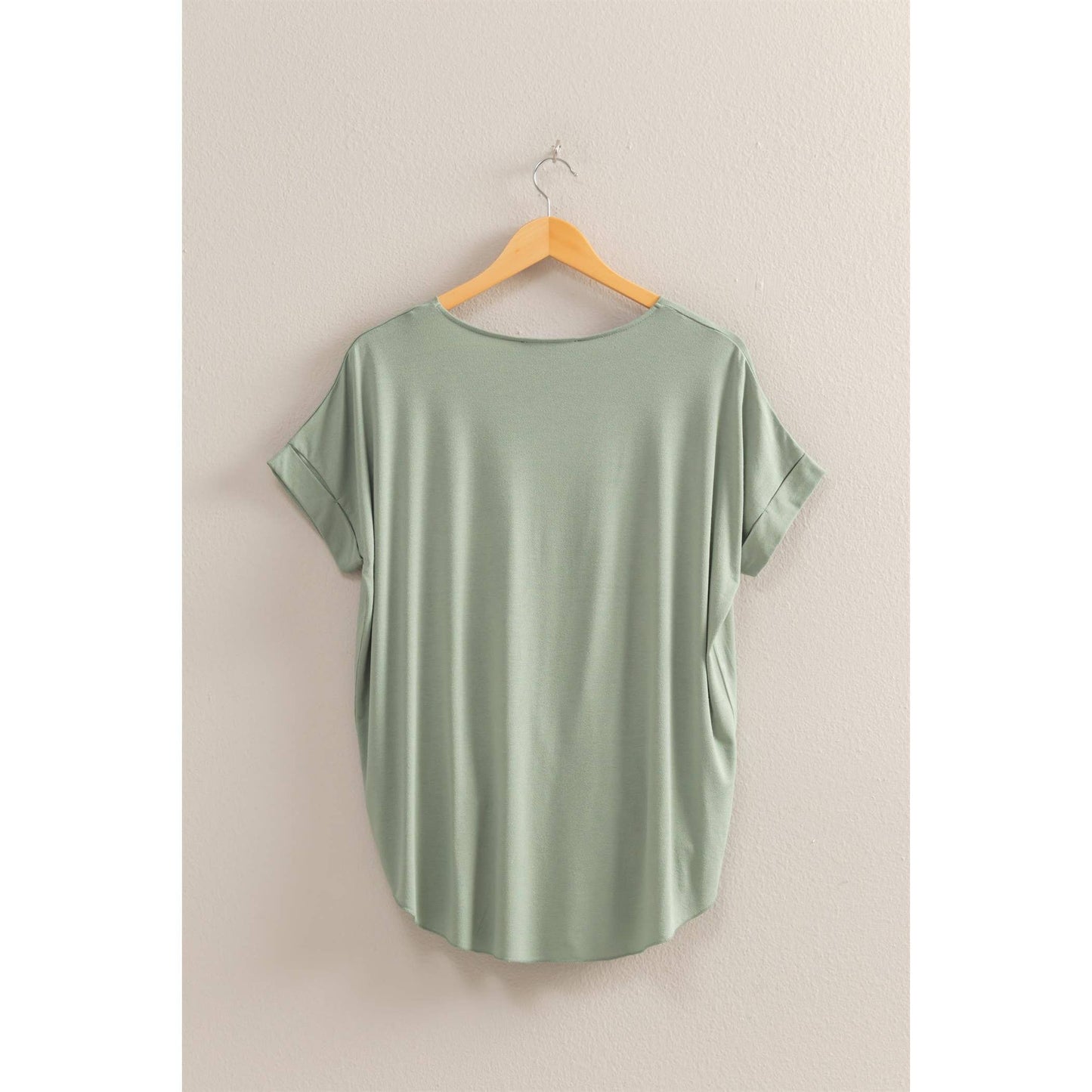 Short Sleeve Surplice Top