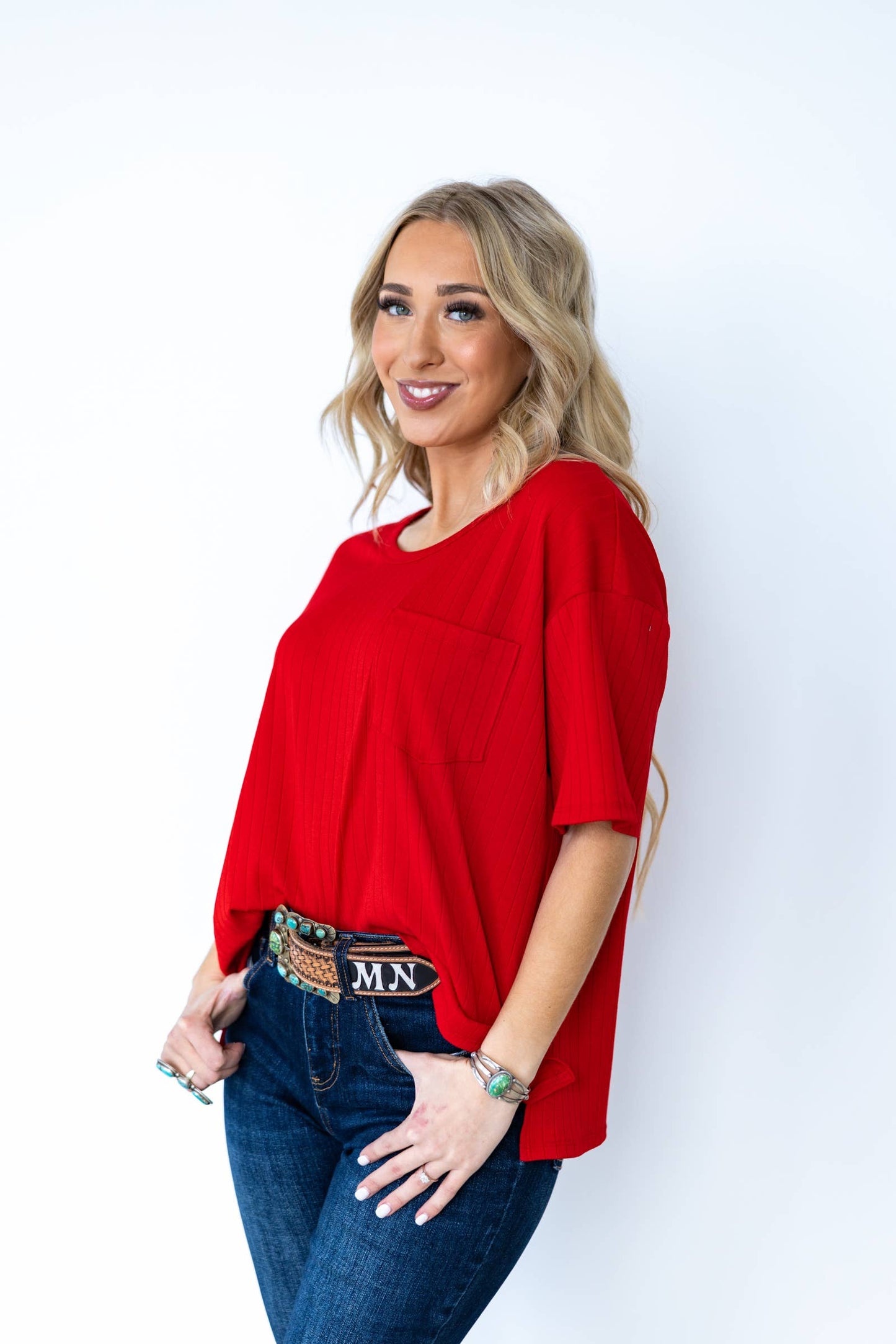 Ribbed Boyfriend Style Oversized Top