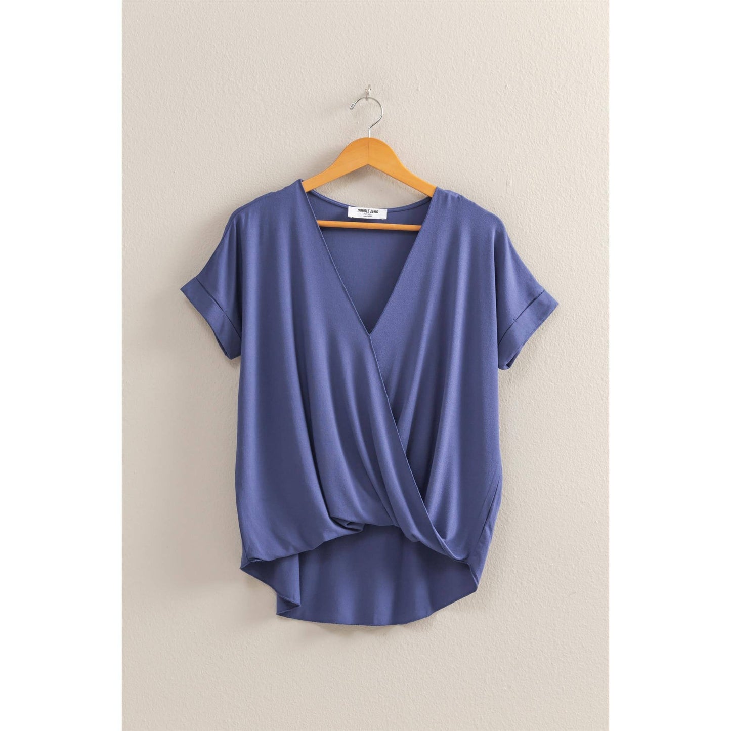 Short Sleeve Surplice Top