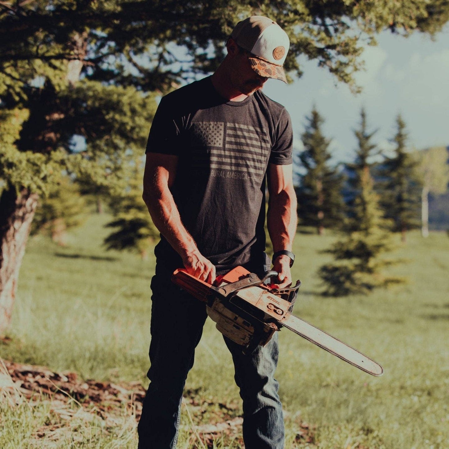 Black Out Flag Tee
