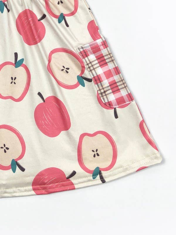 Plaid Apple Girls Dress