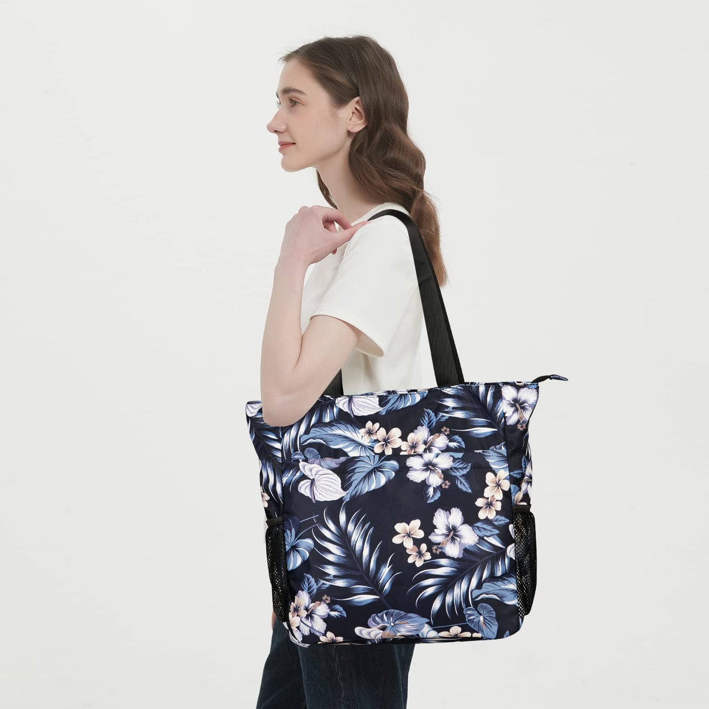 WANDF Water-resistant Beach Shoulder Tote Bag for Women