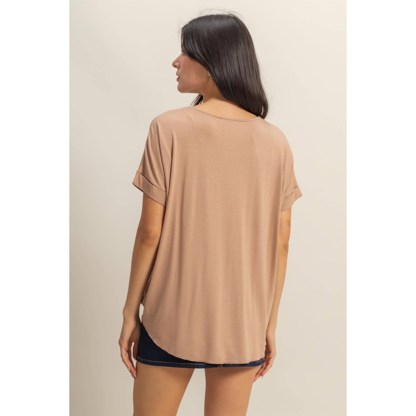 Short Sleeve Surplice Top