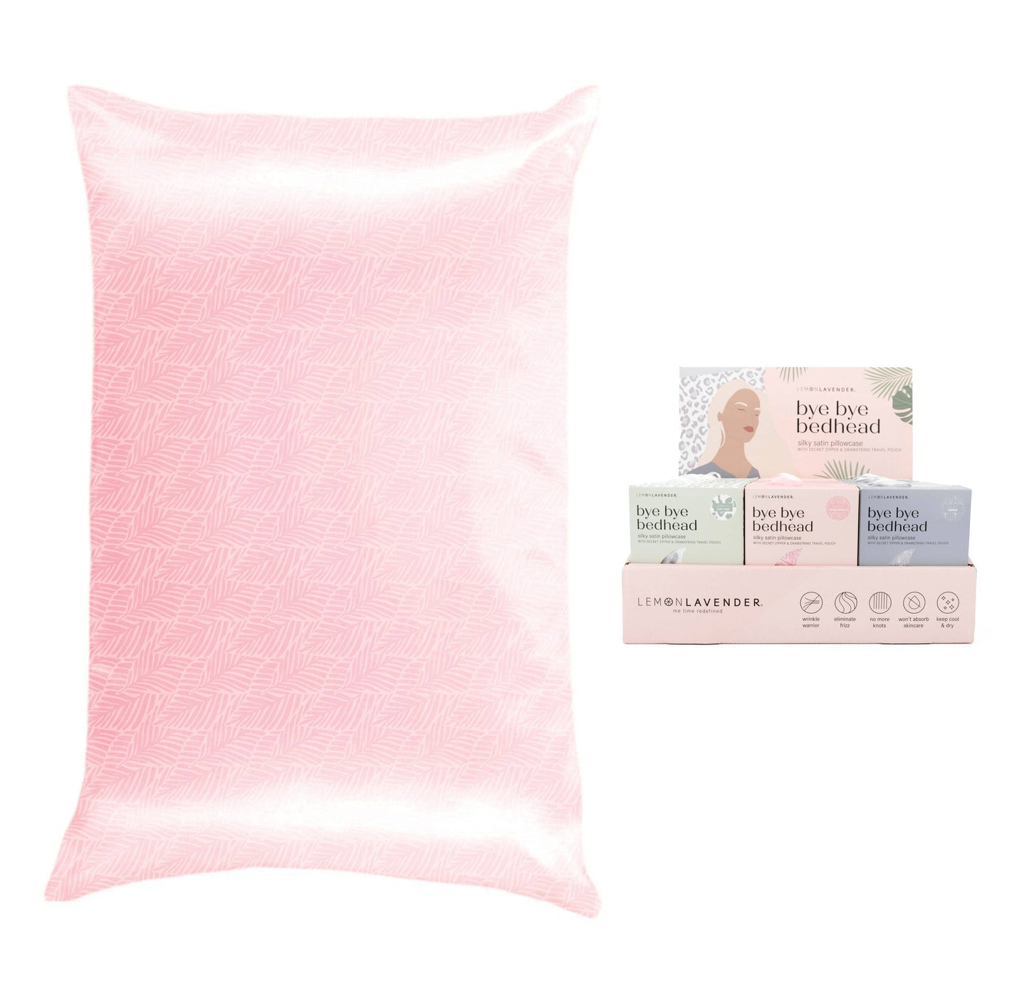 Lemon Lavender Printed Silky Satin Pillowcase Assortment