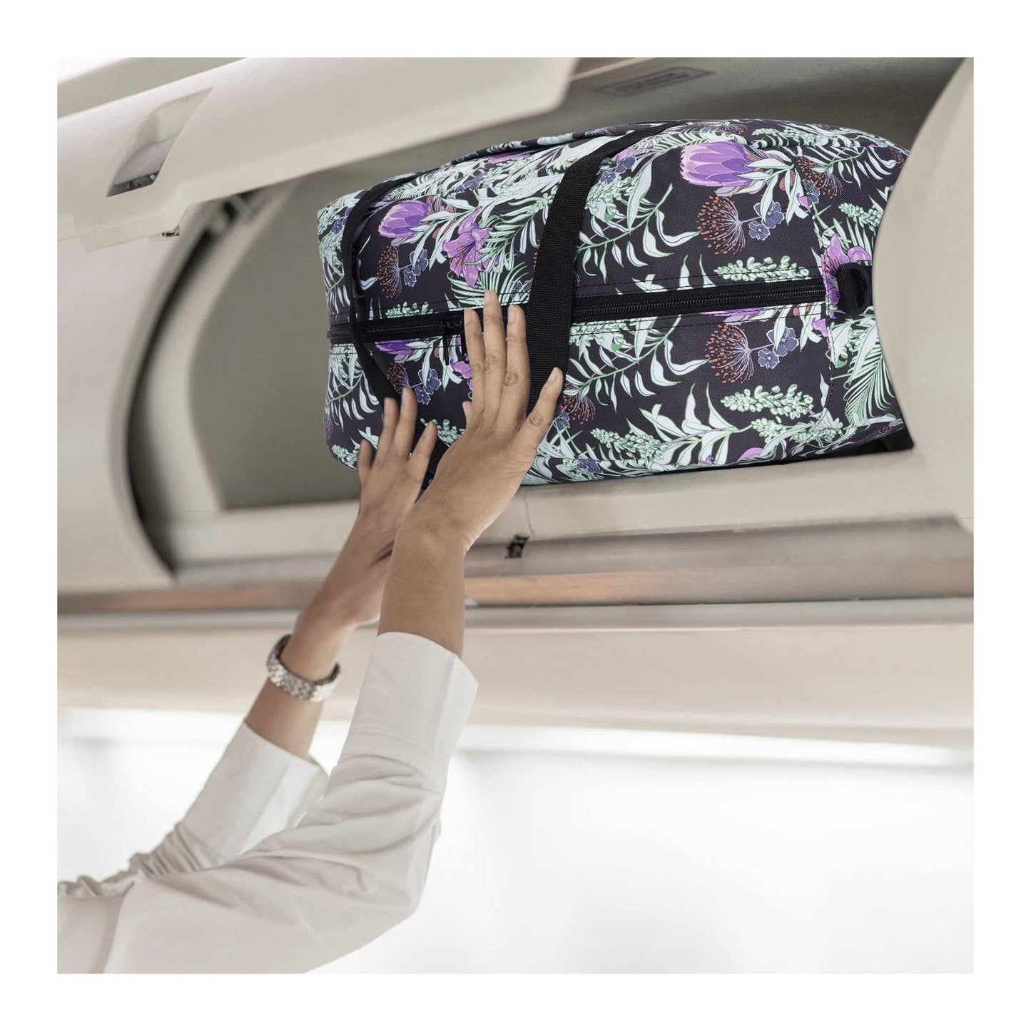 Printed Travel Duffel Bag 20L UnderSeat Storage For Airlines