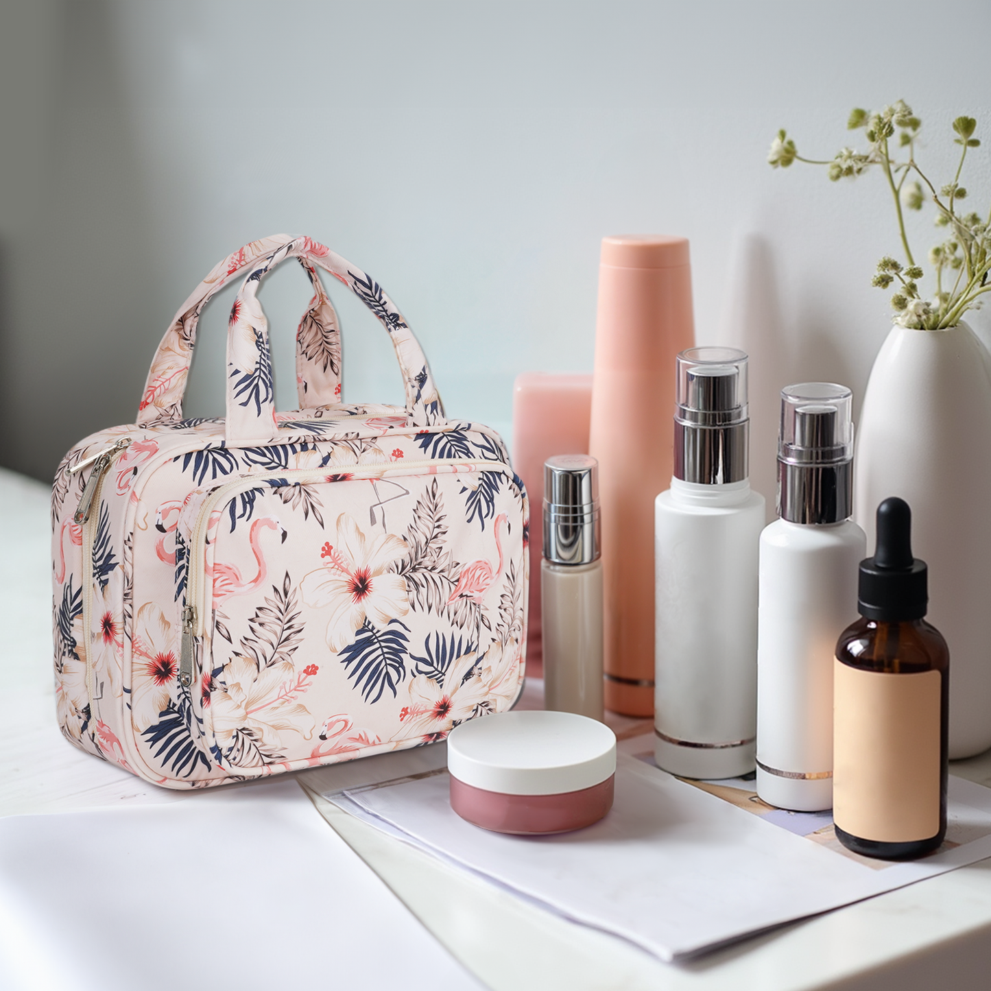 Narwey Hanging Toiletry Bag for Women Travel Makeup Bag