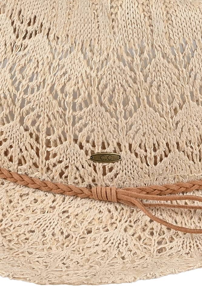 C.C Horseshoe Lace Knitting Cowboy Hat