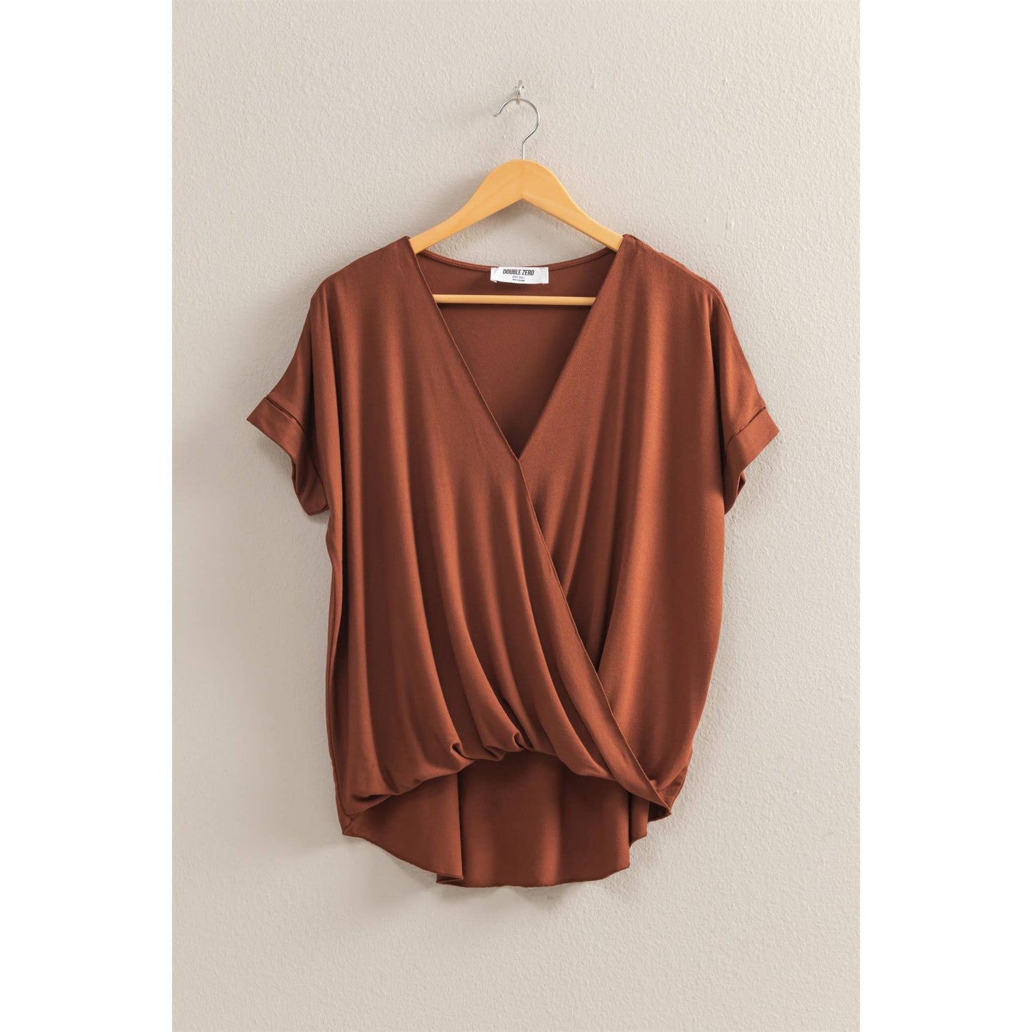 Short Sleeve Surplice Top
