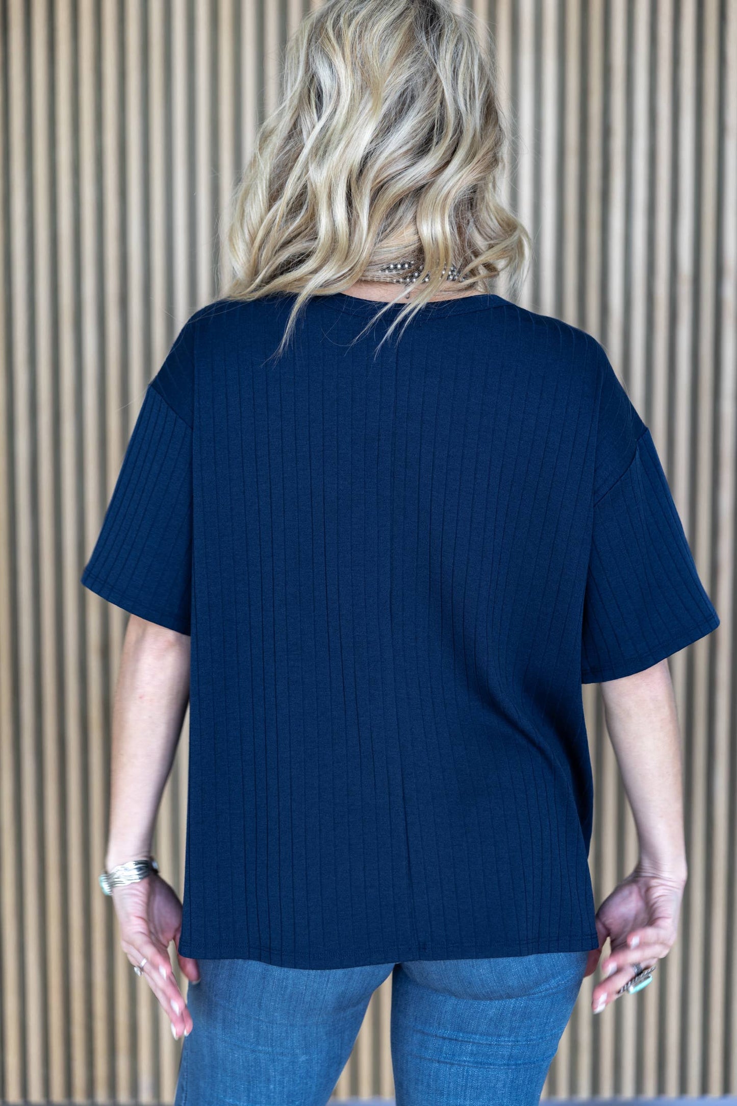 Ribbed Boyfriend Style Oversized Top