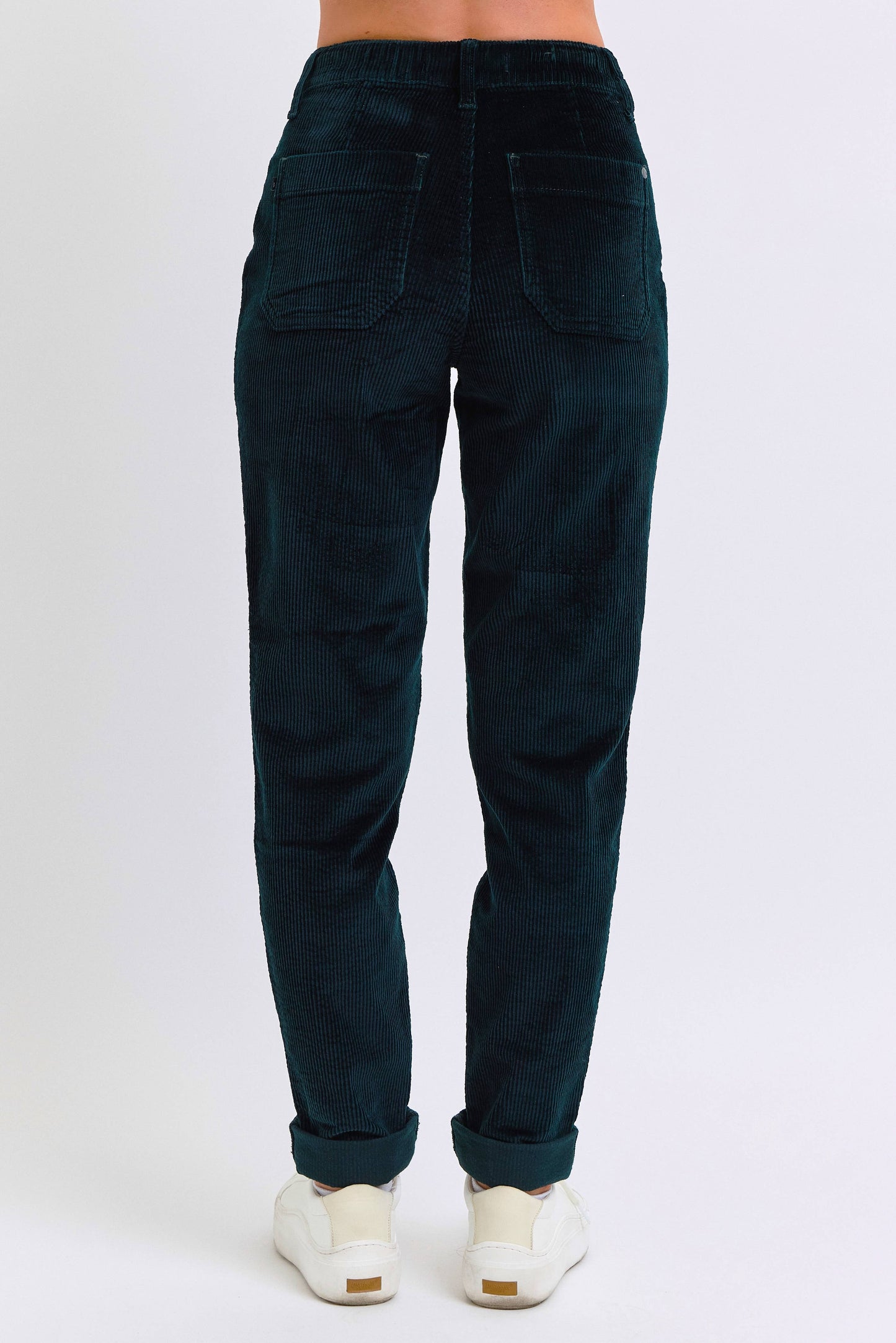 High Waisted Corduroy Cuffed Jogger