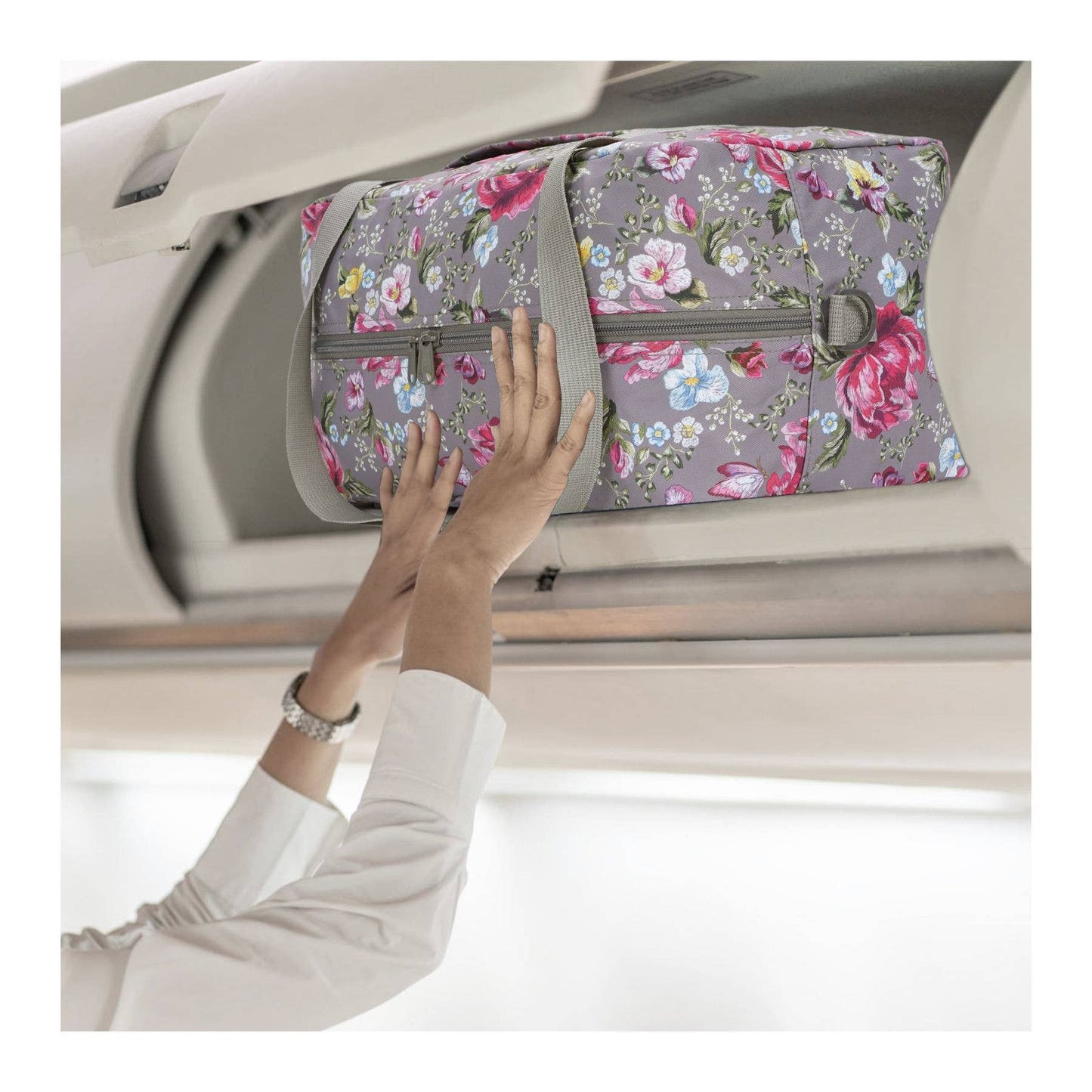 Printed Travel Duffel Bag 20L UnderSeat Storage For Airlines