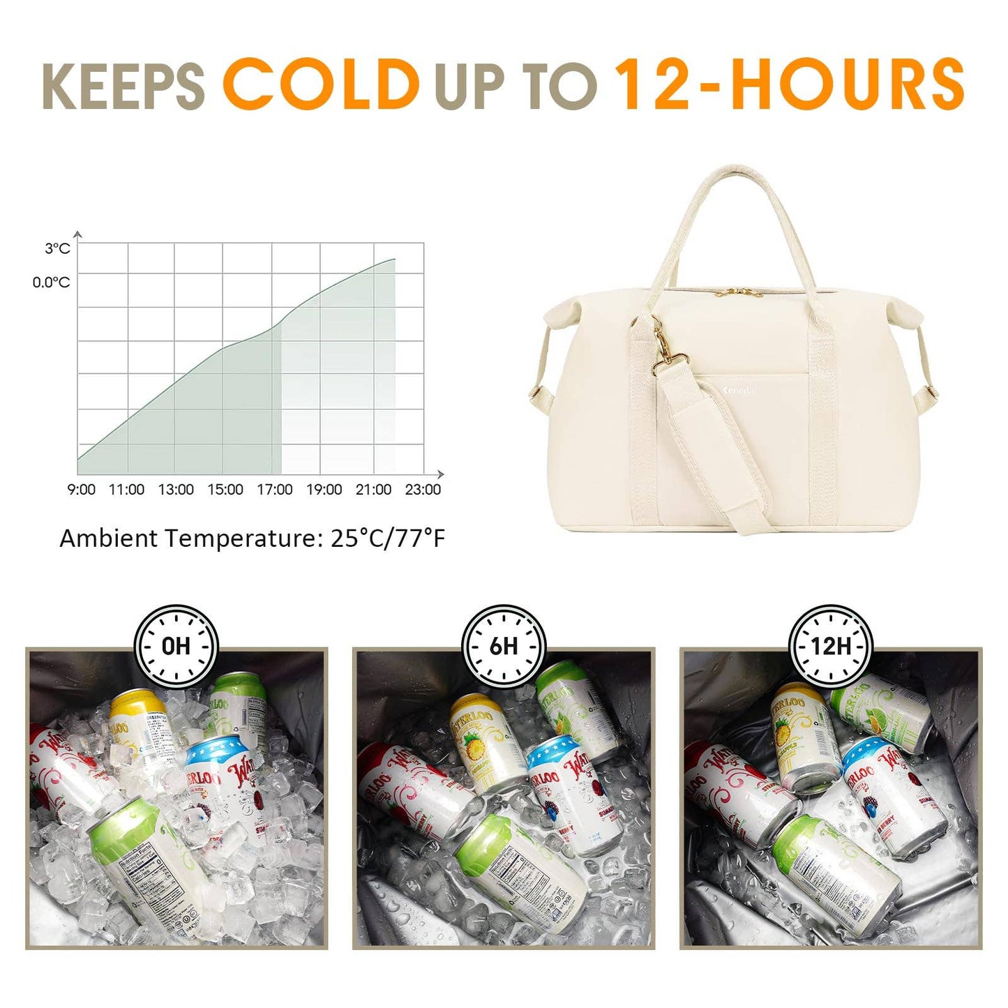 30 Can Insulated Soft Leakproof Cooler Tote Camping Bag