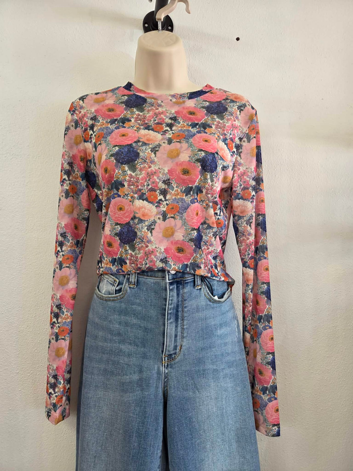 Blakely Pink Floral Mesh