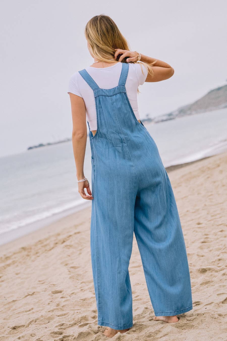 Oddi Washed Chambray Overall Jumpsuit