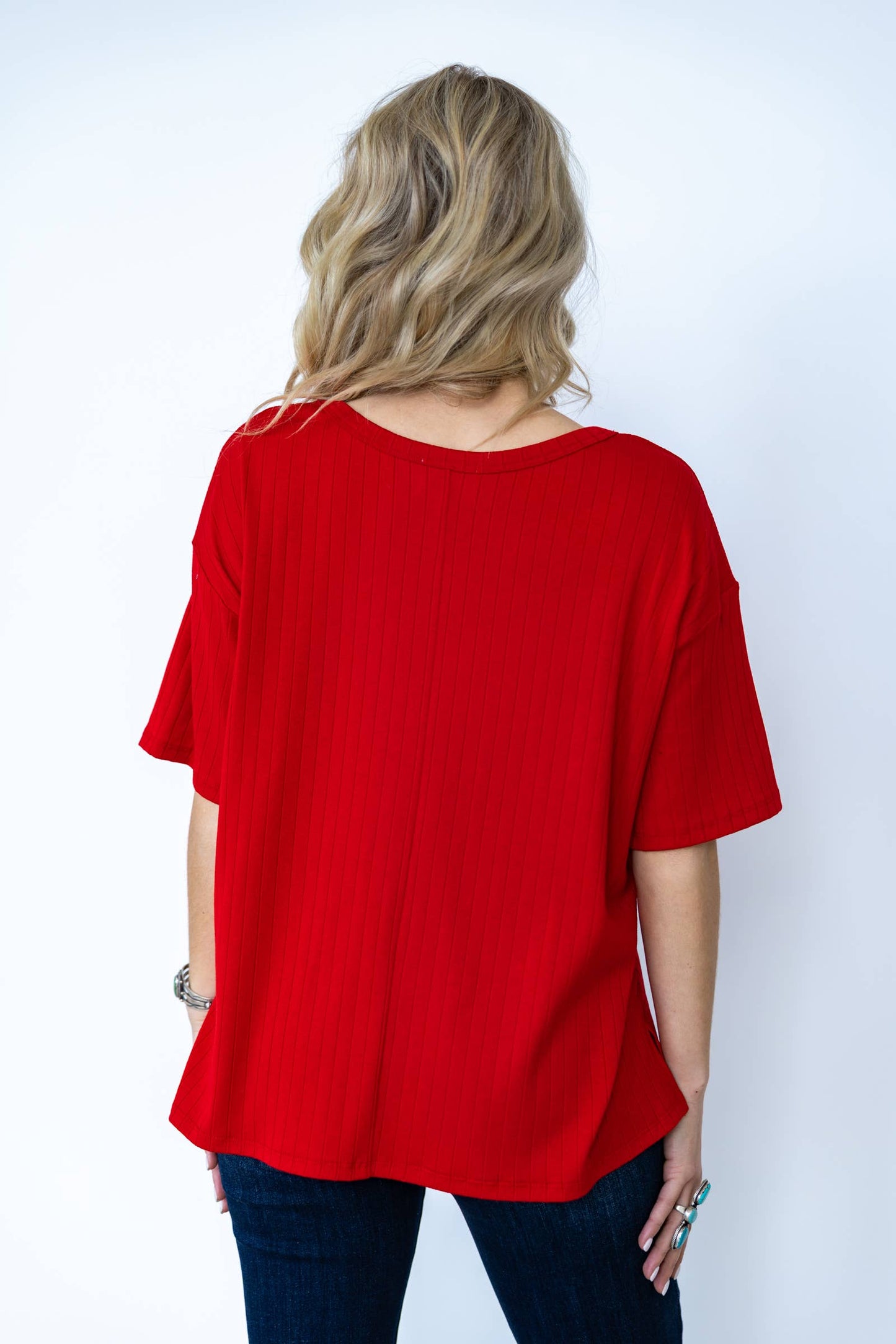 Ribbed Boyfriend Style Oversized Top