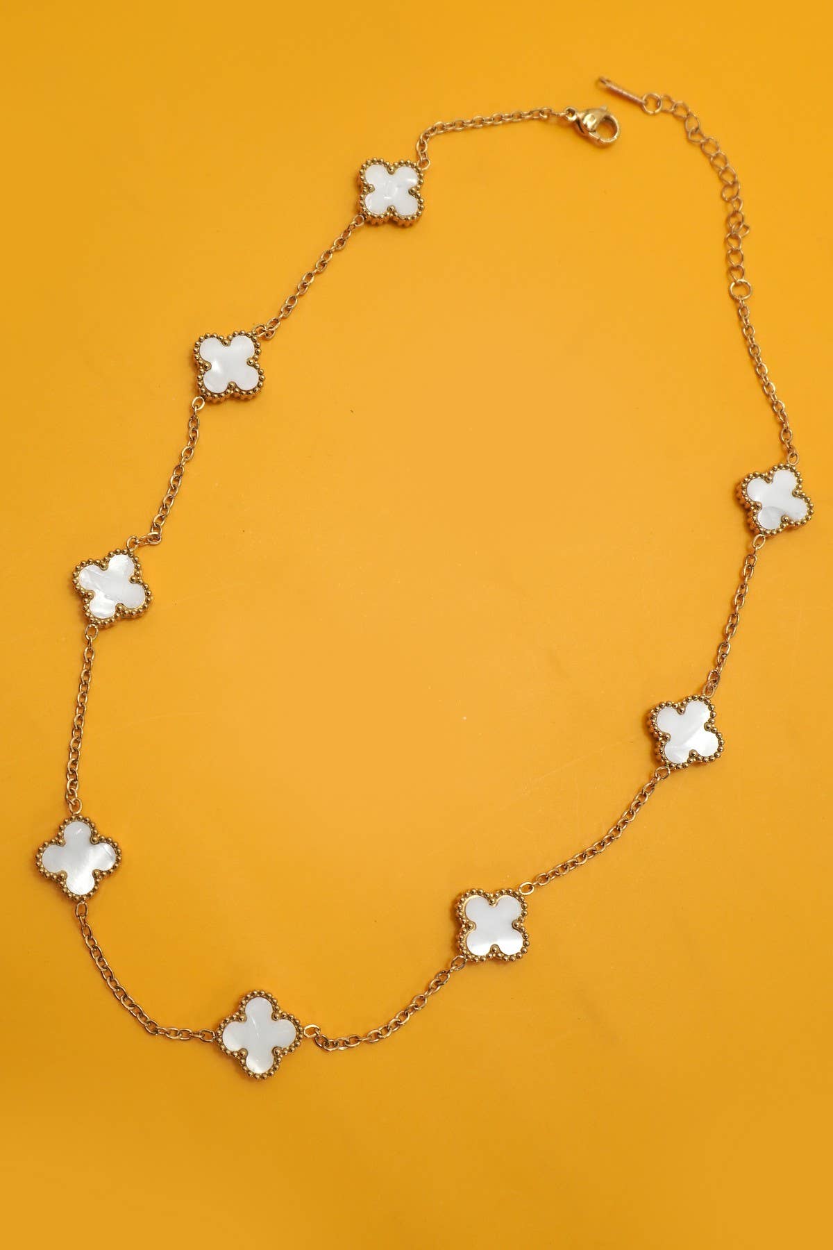 18K STAINLESS STEEL TARNISH FREE CLOVER NECKLACE | 40NK9470