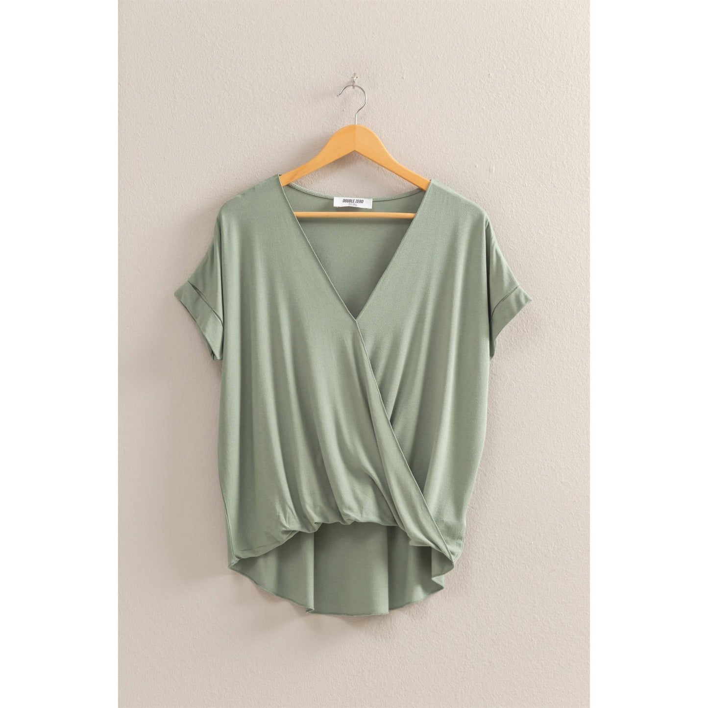 Short Sleeve Surplice Top