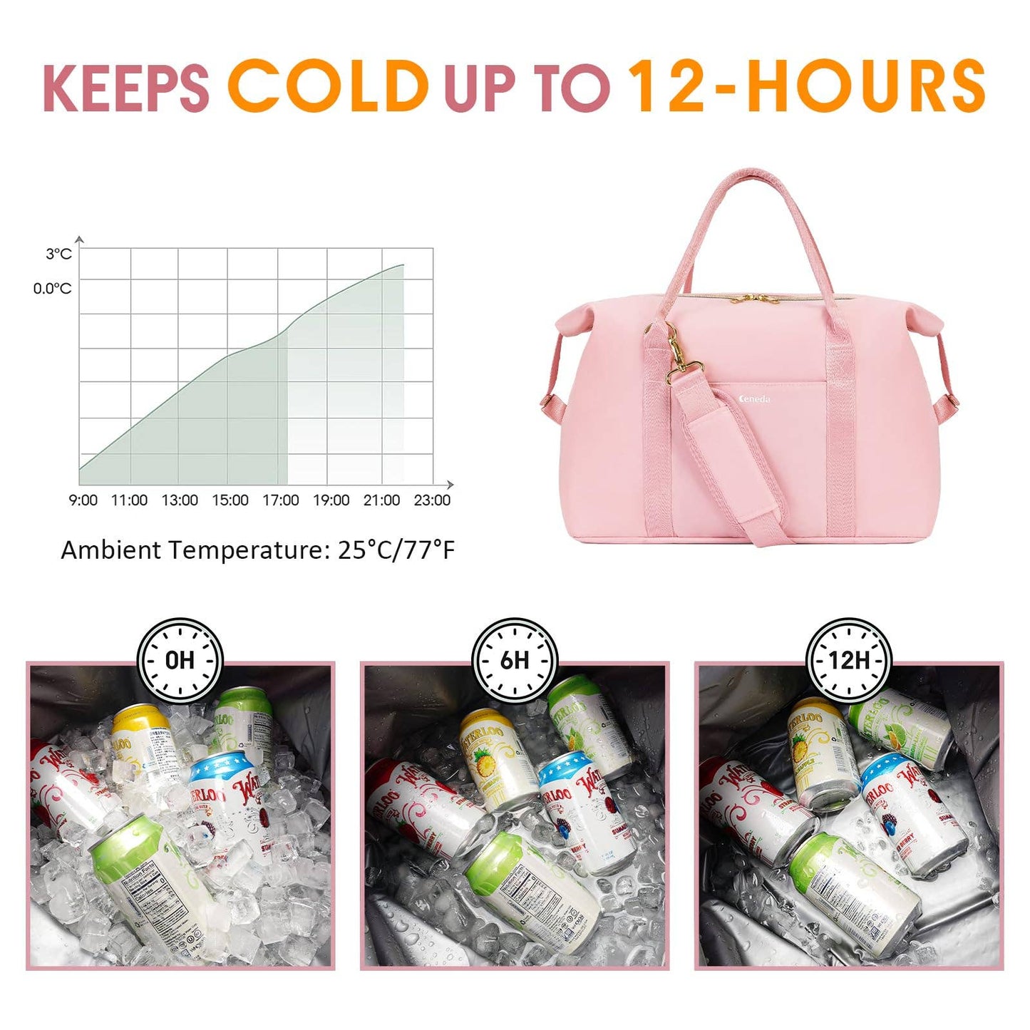30 Can Insulated Soft Leakproof Cooler Tote Camping Bag
