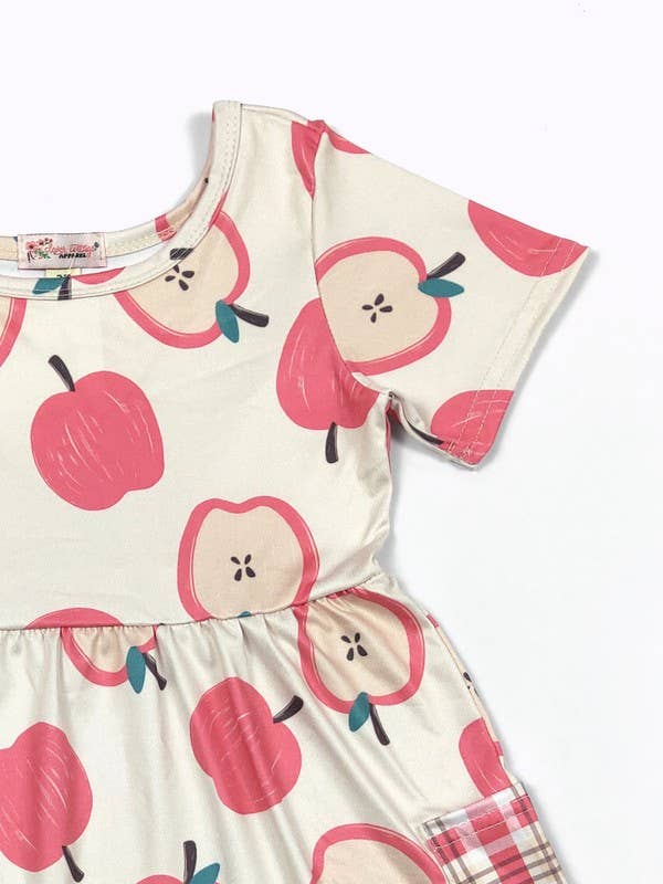 Plaid Apple Girls Dress