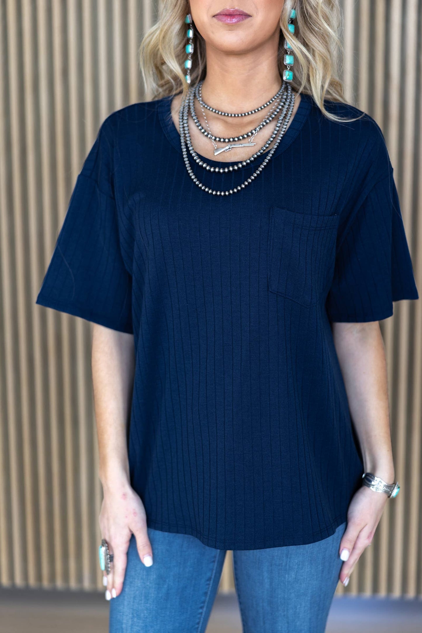 Ribbed Boyfriend Style Oversized Top
