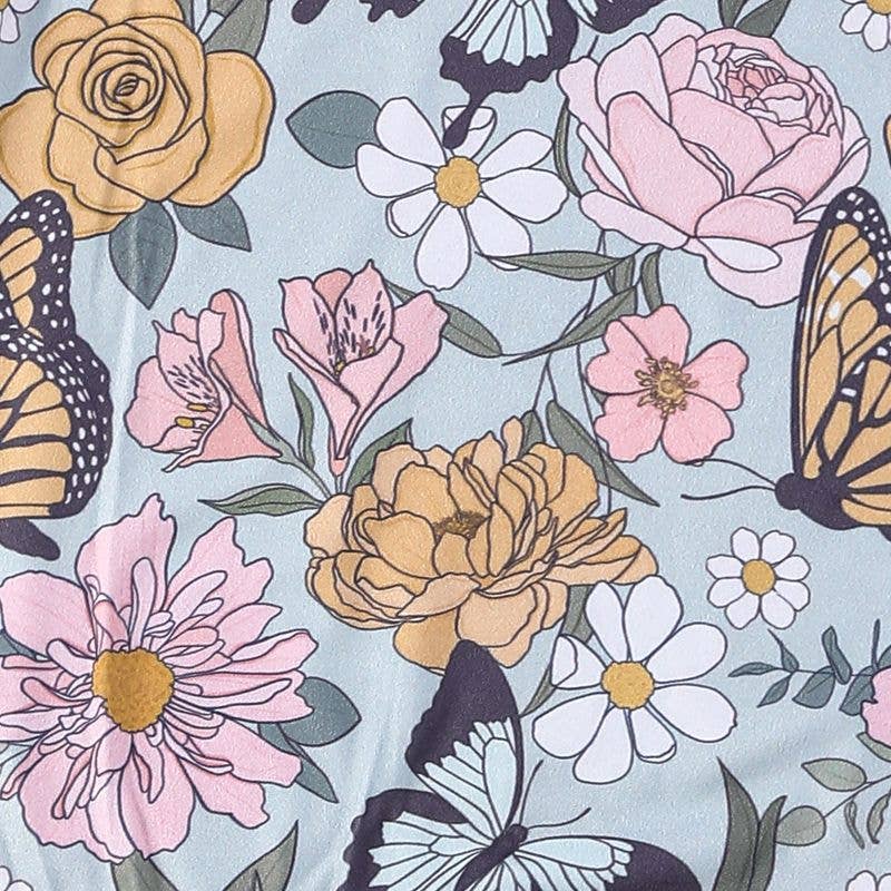 Aqua Butterfly Garden Girls Dress