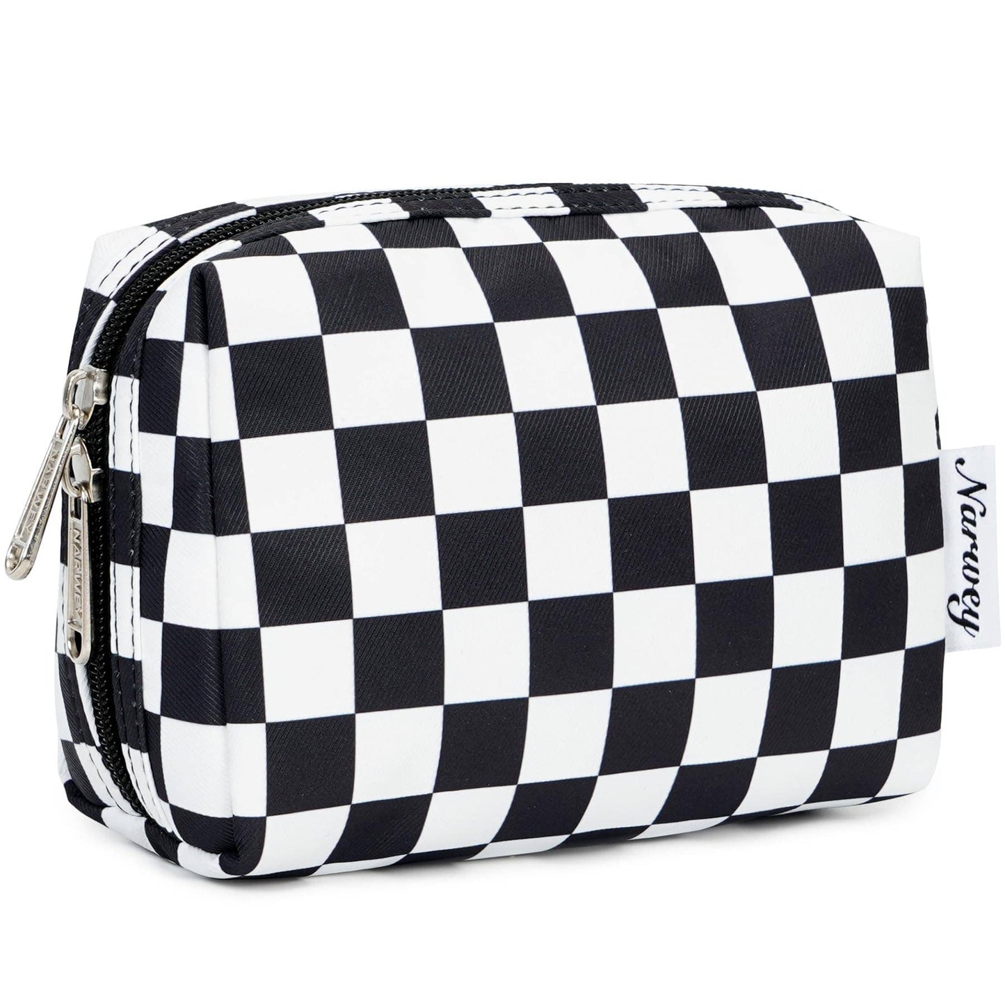 Checkered Makeup Bag Travel Cosmetic Bag Organizer Toiletry