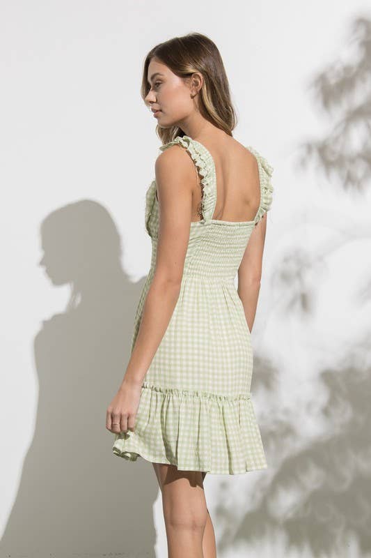 Jenn raw Edged Smocked Dress