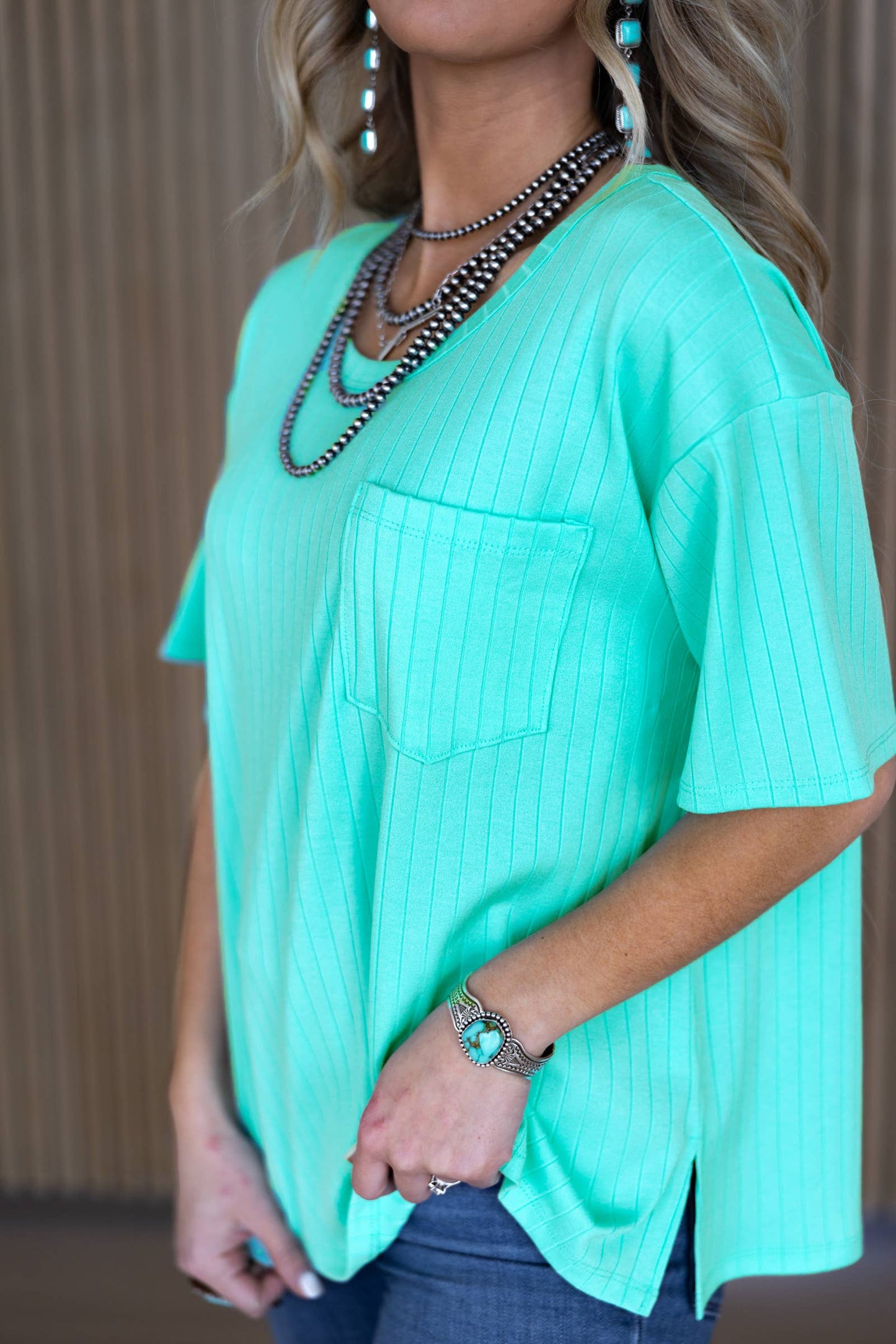 Ribbed Boyfriend Style Oversized Top