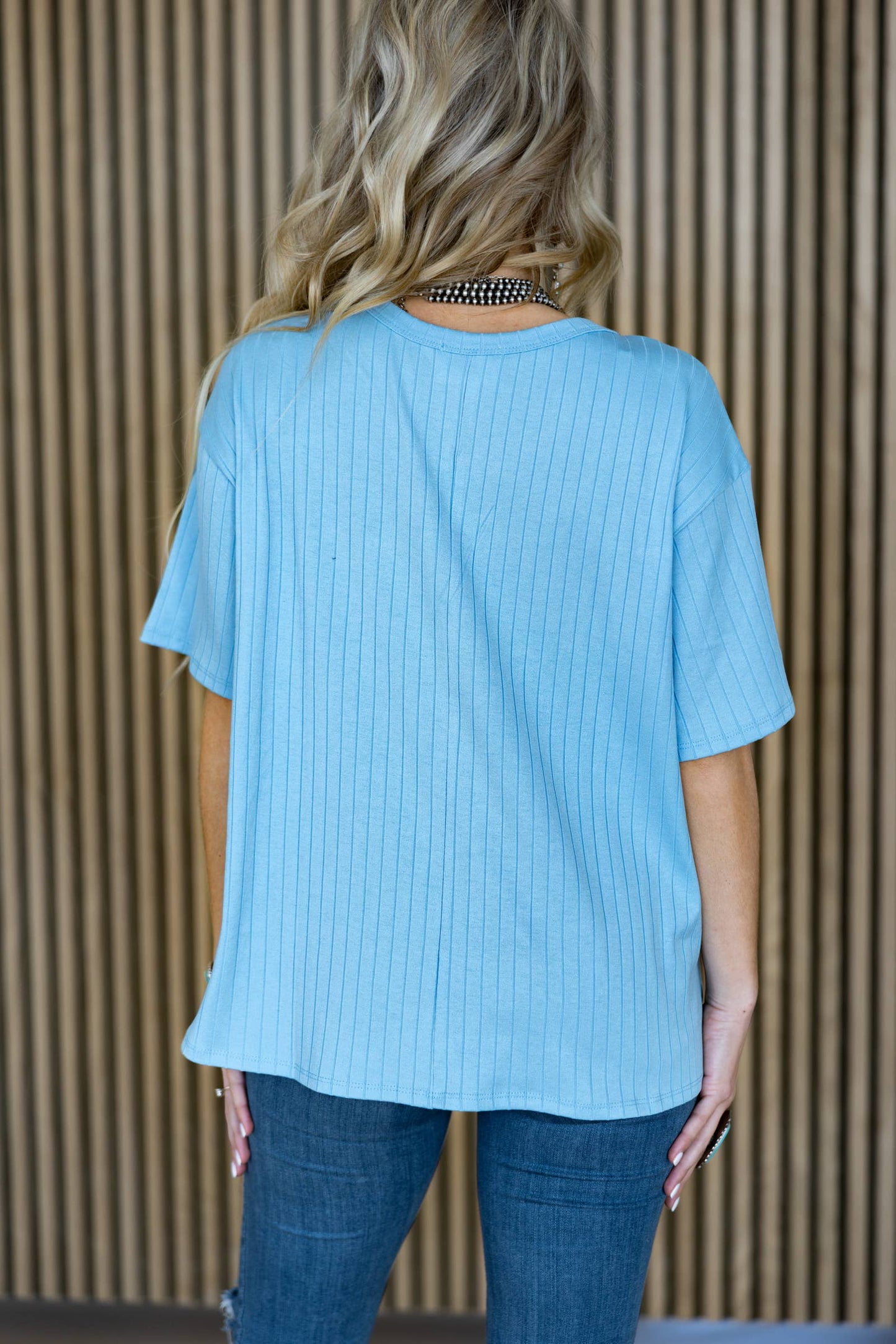 Ribbed Boyfriend Style Oversized Top