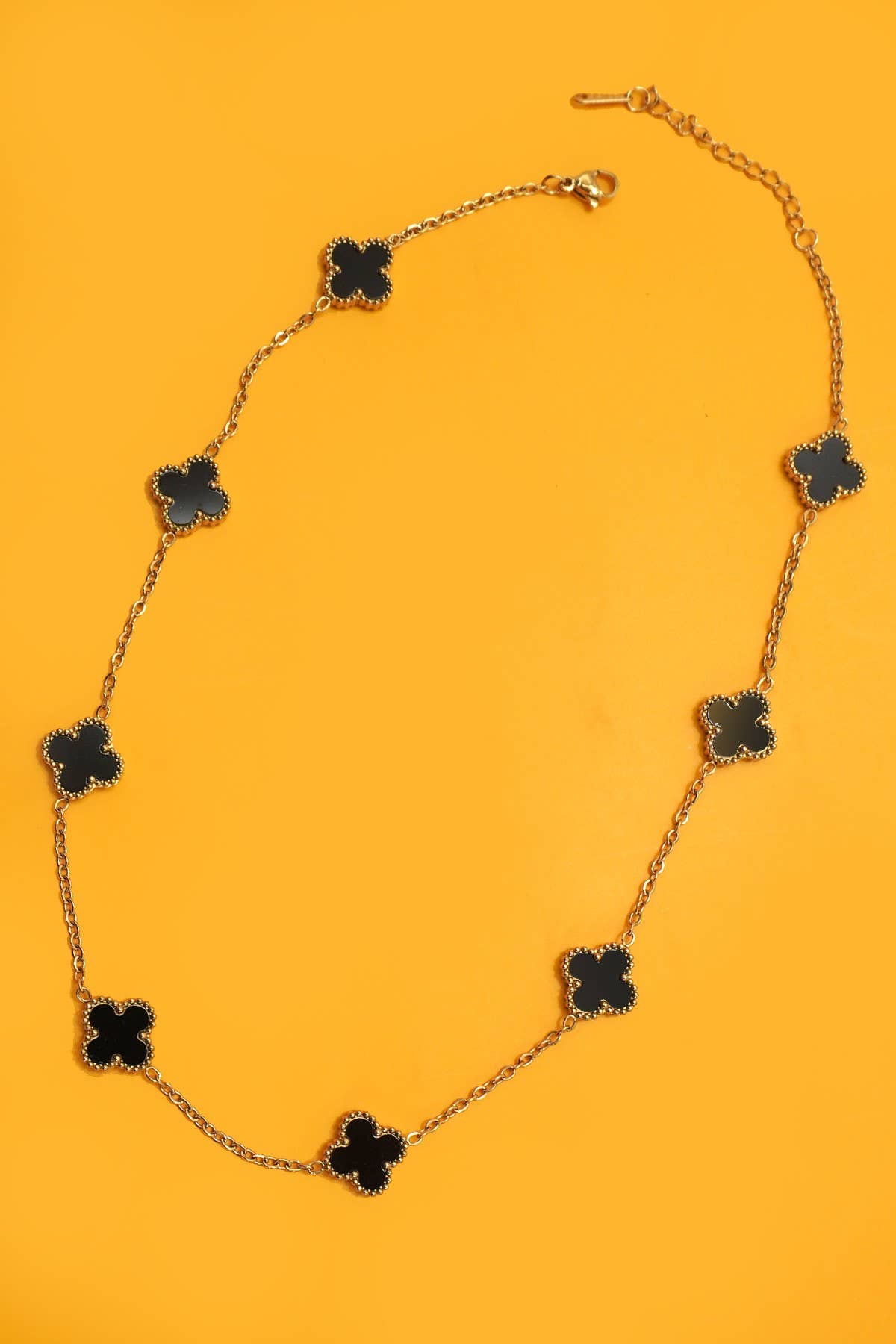 18K STAINLESS STEEL TARNISH FREE CLOVER NECKLACE | 40NK9470