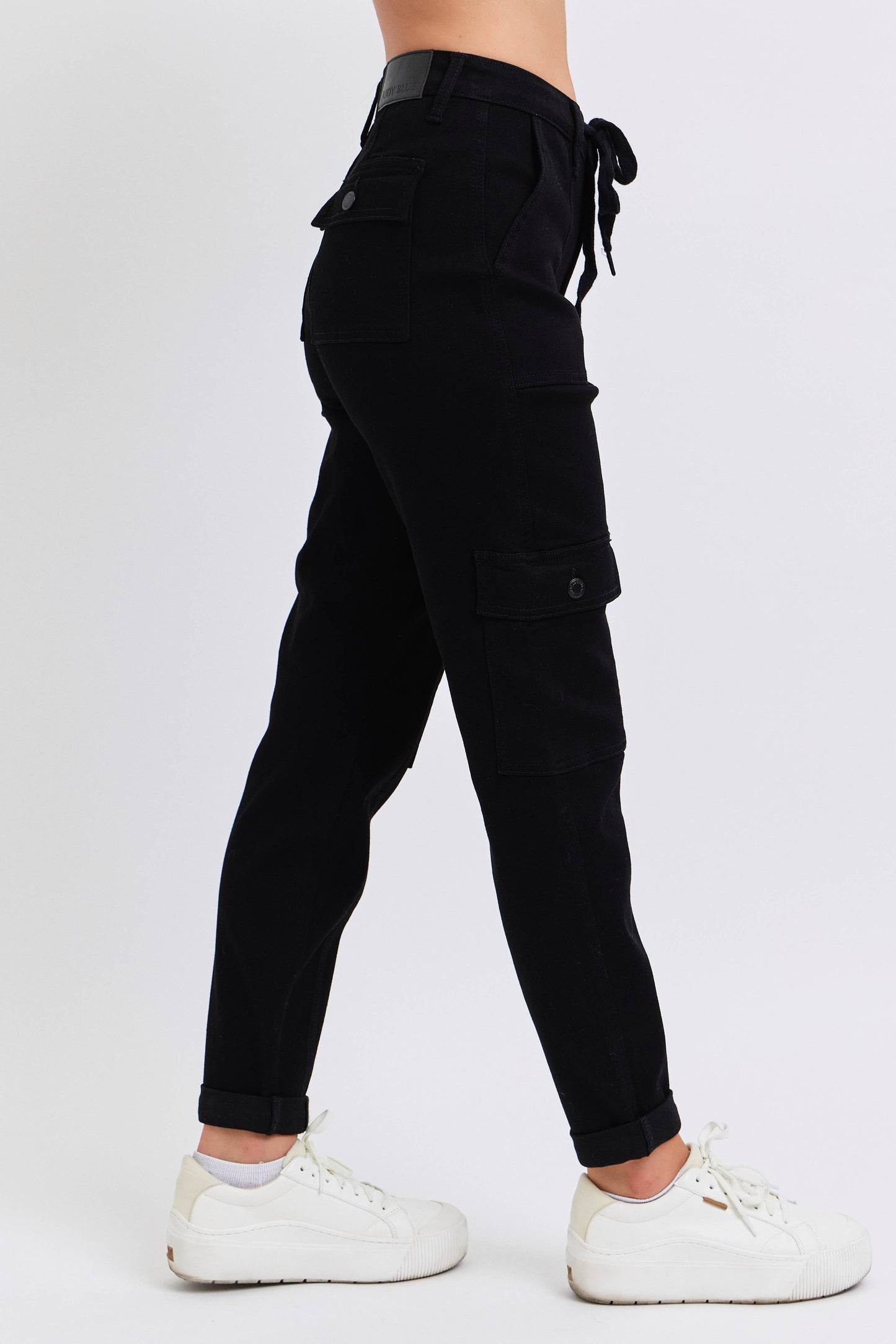 High Waisted Cargo Cuffed Jogger