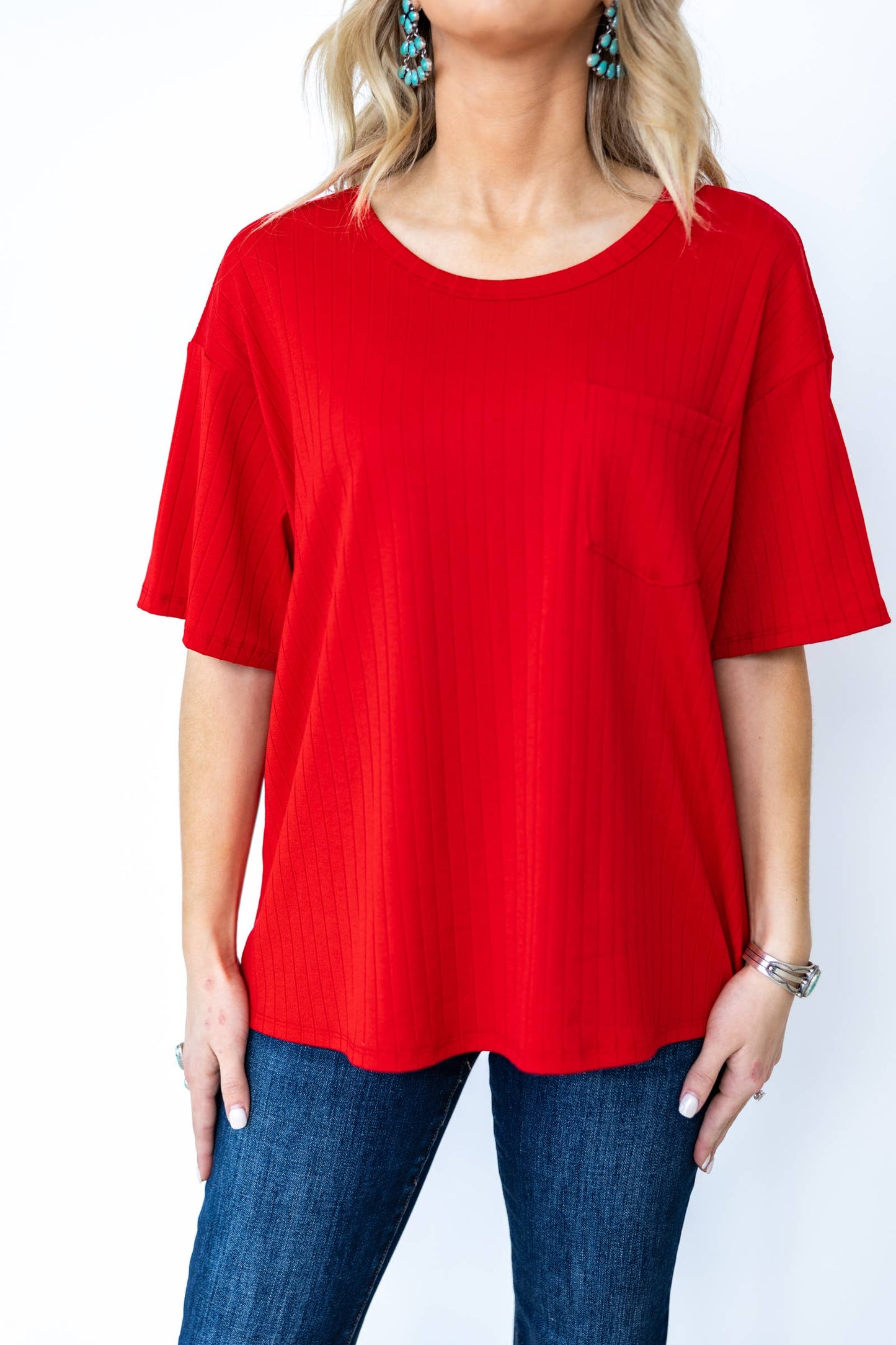 Ribbed Boyfriend Style Oversized Top