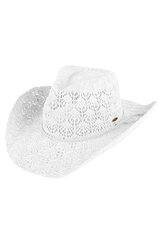 C.C Horseshoe Lace Knitting Cowboy Hat