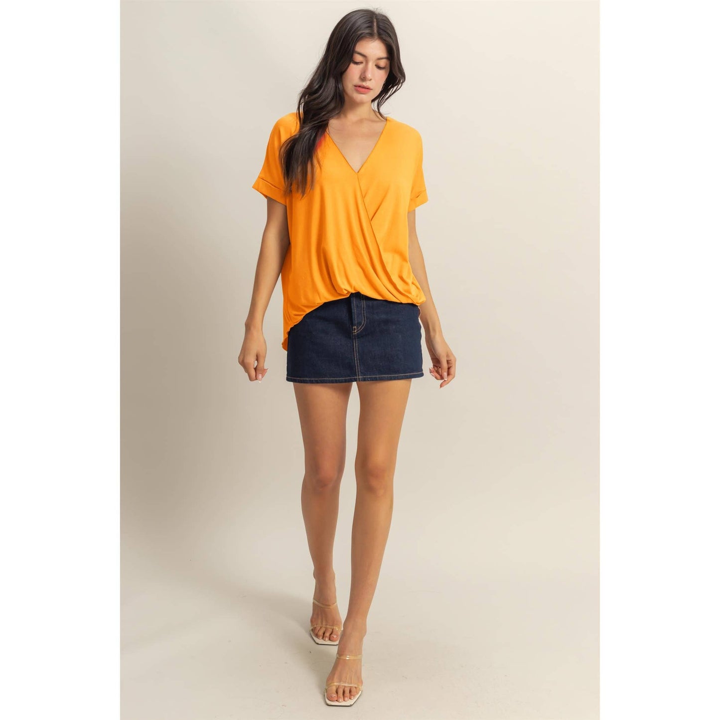 Short Sleeve Surplice Top