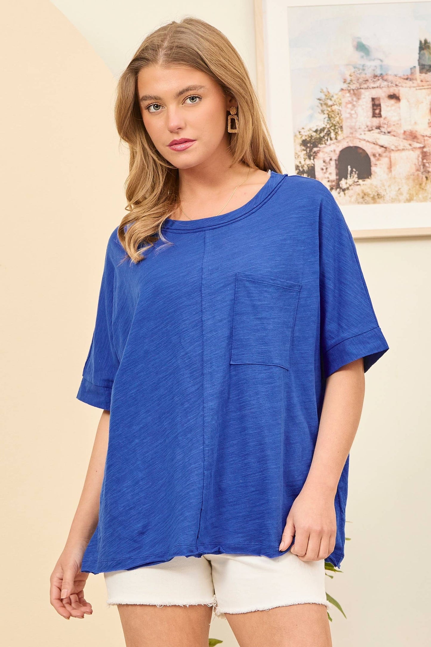Front Pocket Breathable Cotton Top