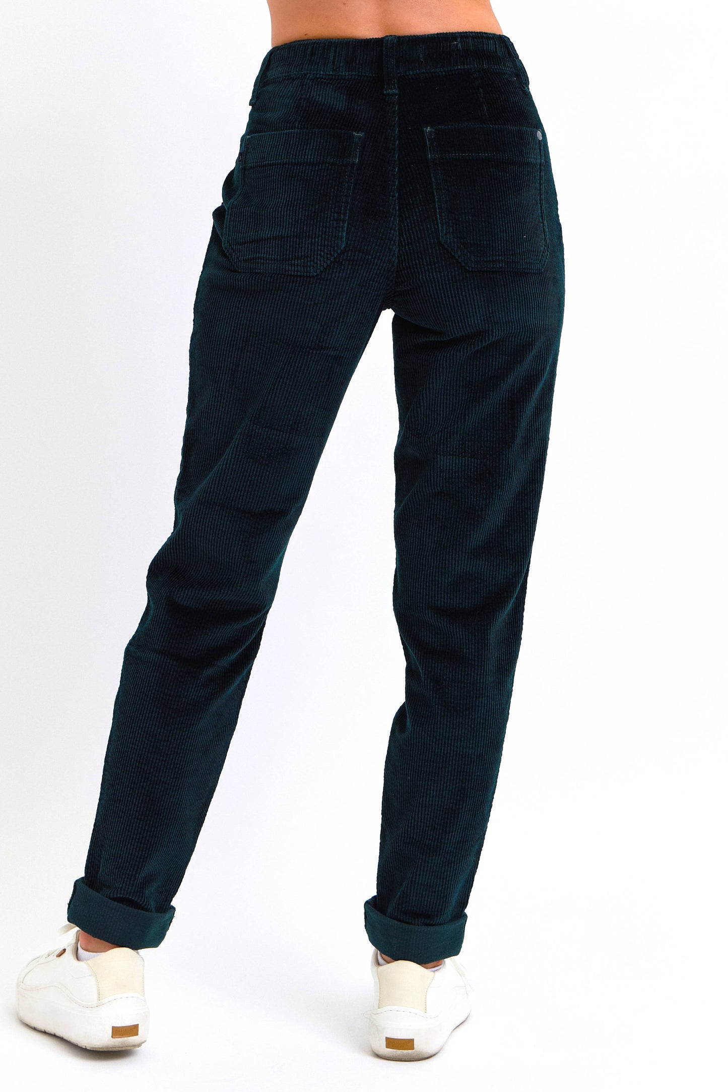 High Waisted Corduroy Cuffed Jogger