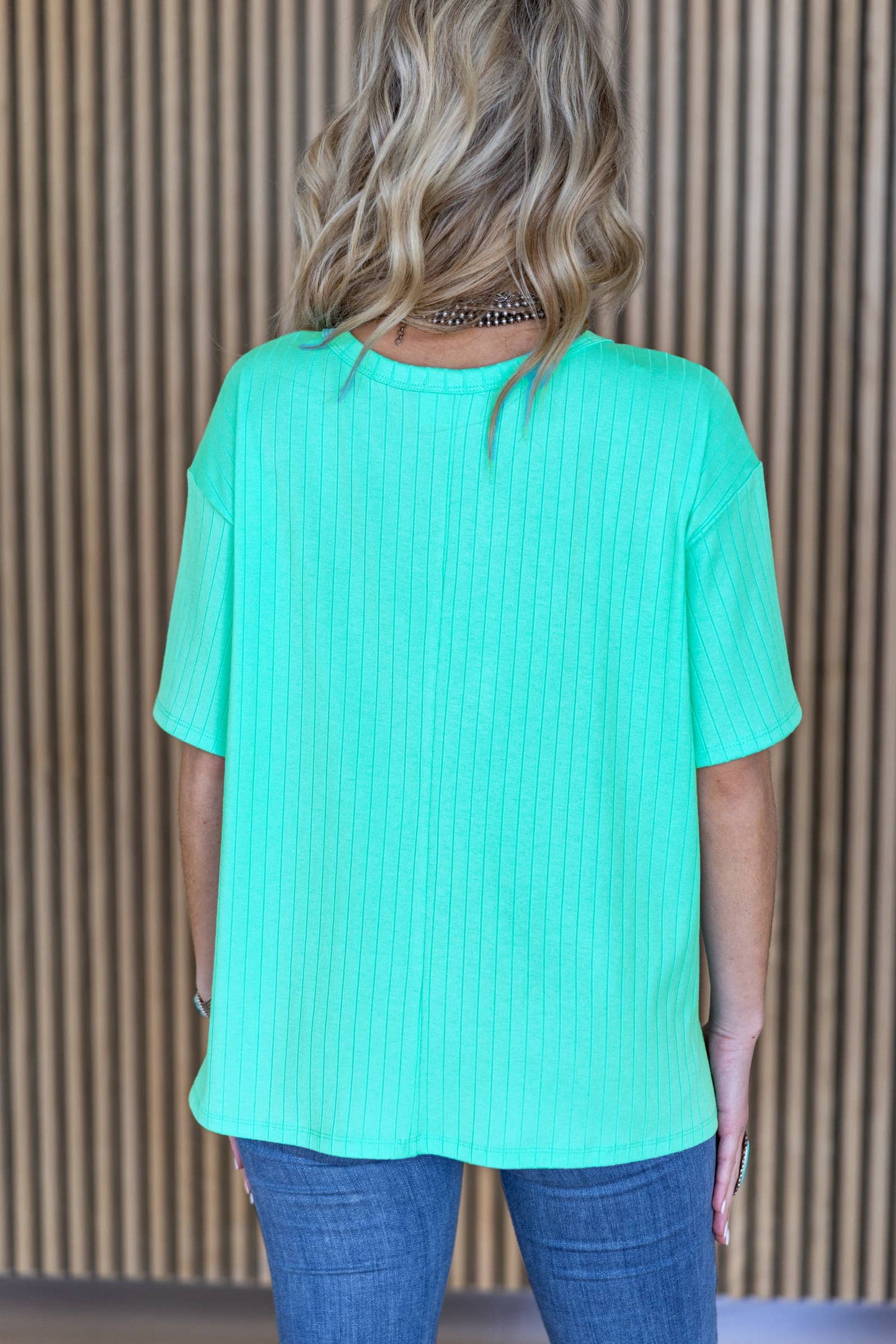 Ribbed Boyfriend Style Oversized Top