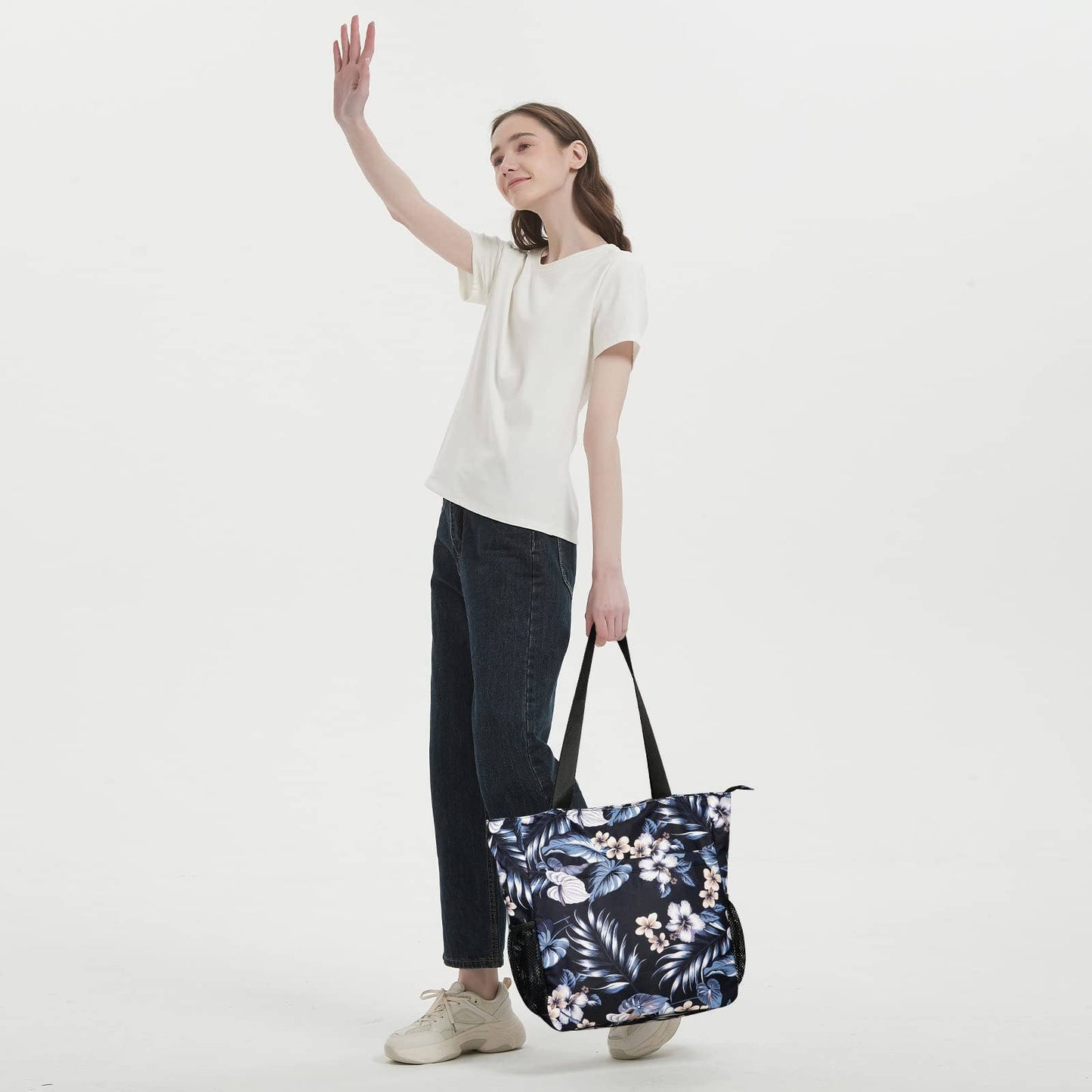 WANDF Water-resistant Beach Shoulder Tote Bag for Women
