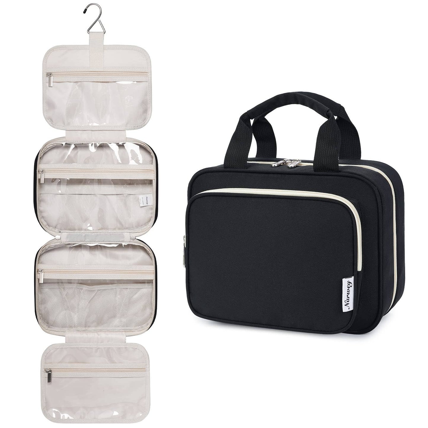 Narwey Hanging Toiletry Bag for Women Travel Makeup Bag