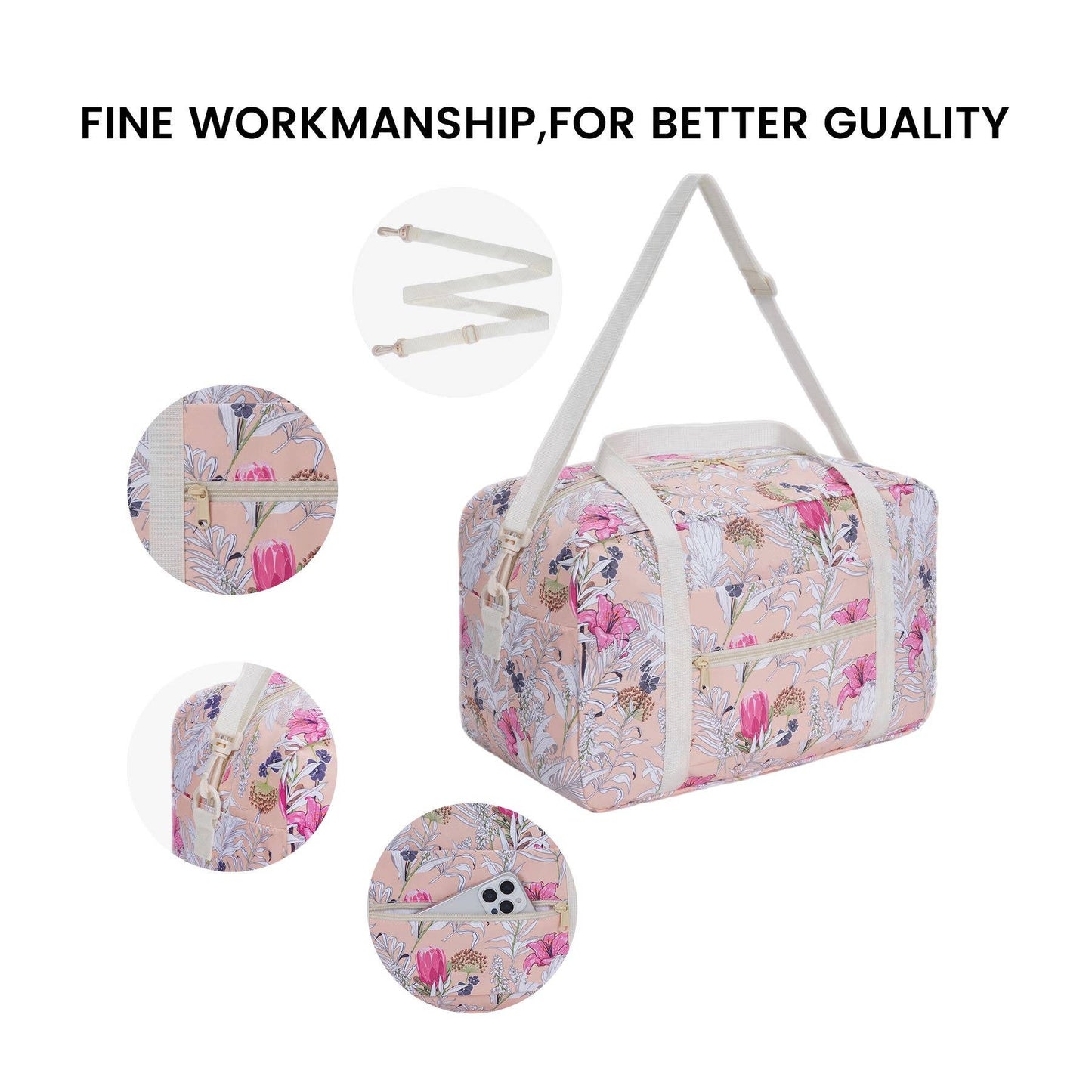 Printed Travel Duffel Bag 20L UnderSeat Storage For Airlines