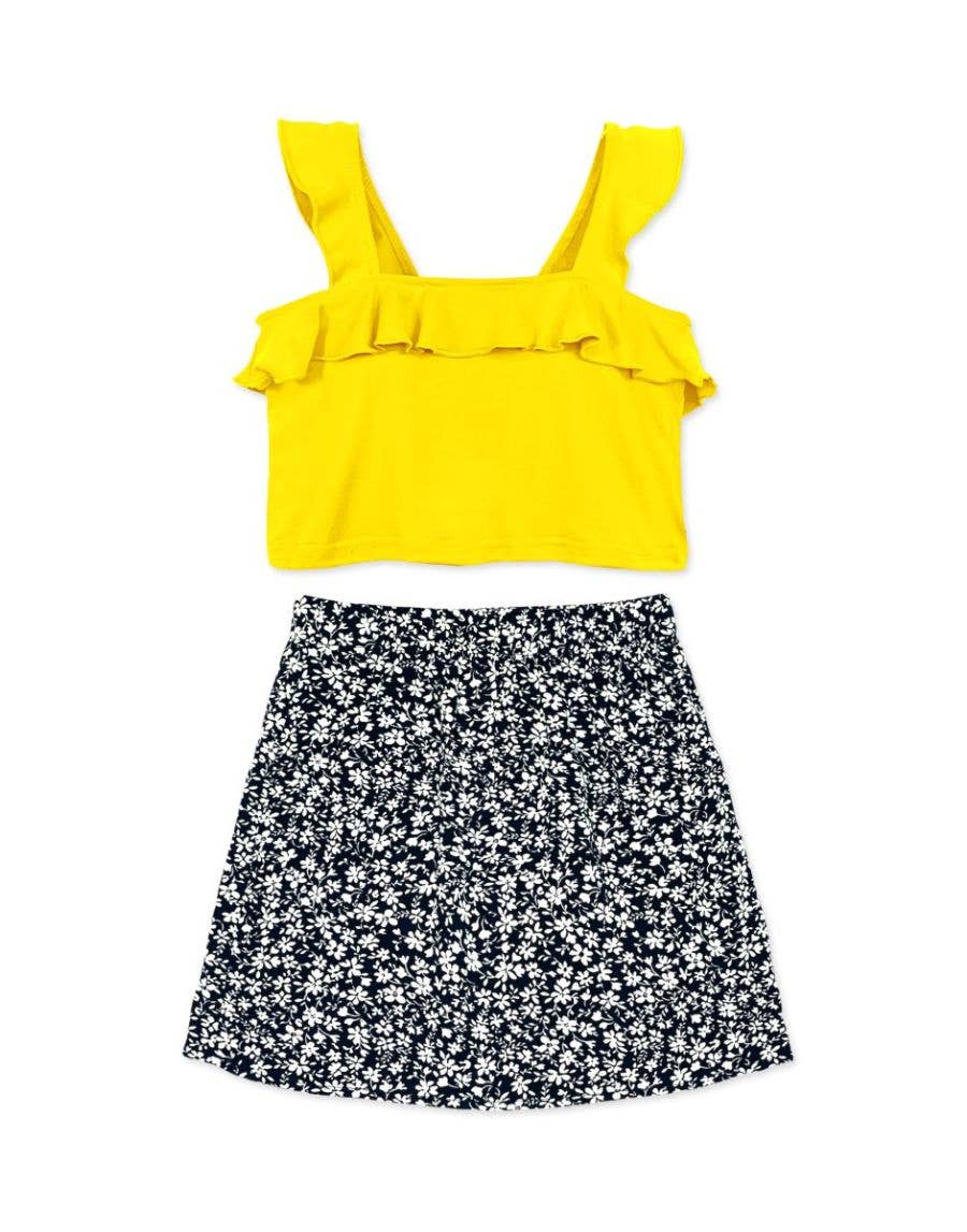 Toddler's 2pc Skirt Set w/ Ruffle Top