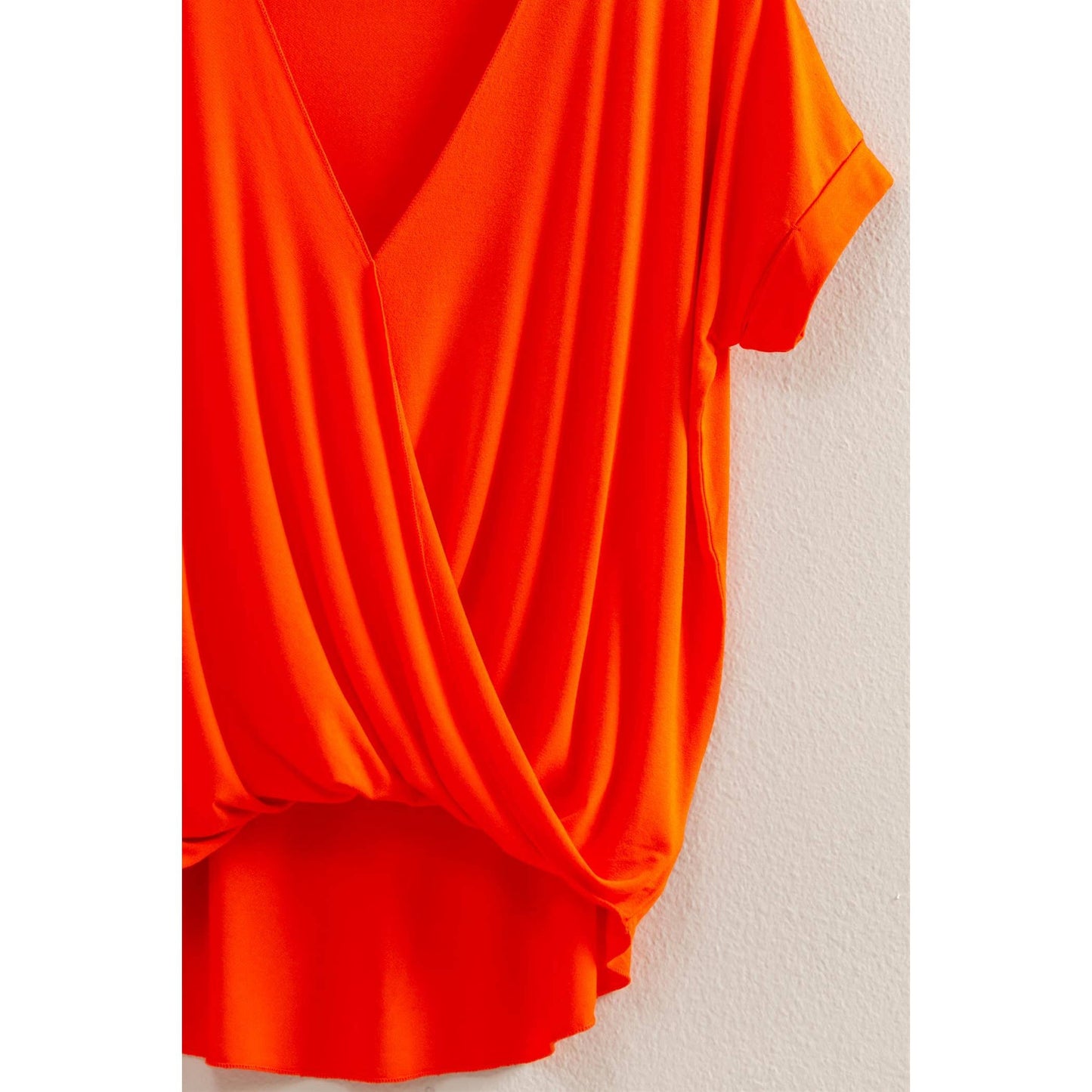 Short Sleeve Surplice Top