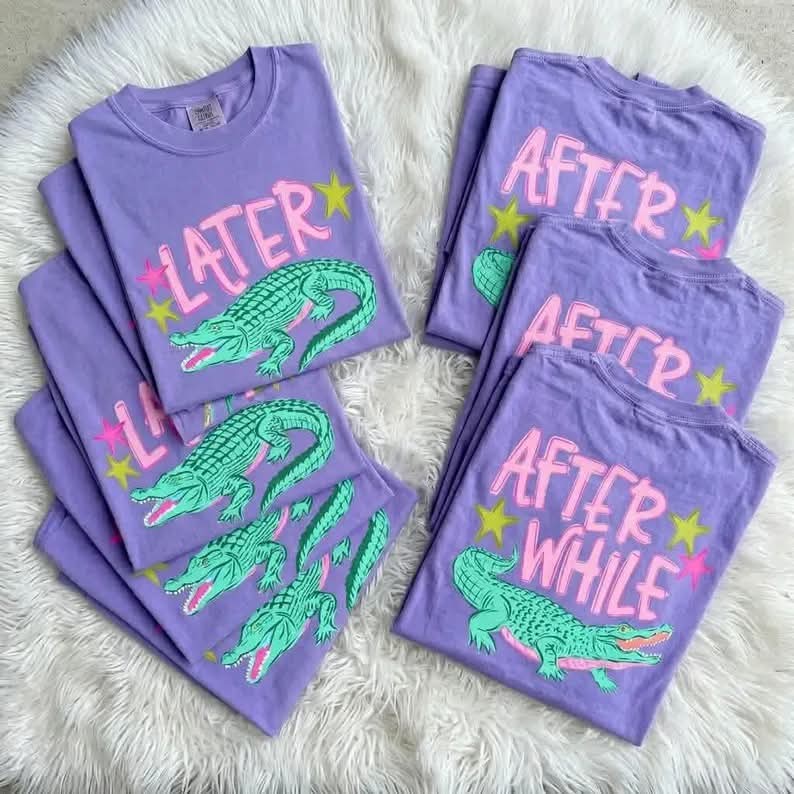 Later Gator, After While Crocodile - Purple