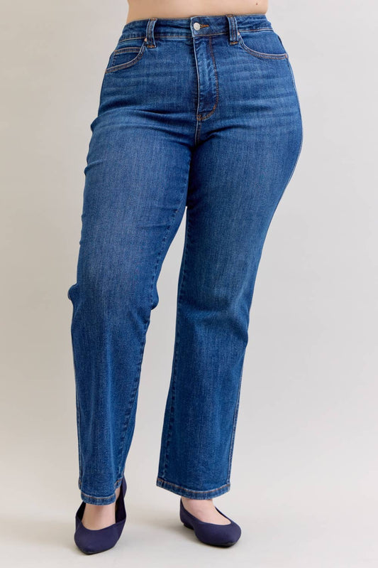 Judy Blue Tummy Control Straight Jeans - Curvy