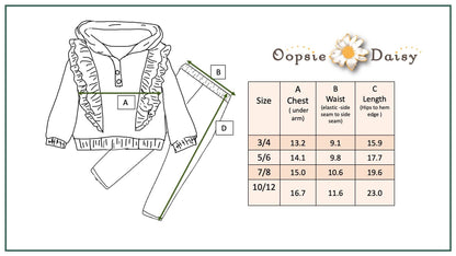 Kids Chocolate Ruffle Hoodie & Fall Floral Pant Set